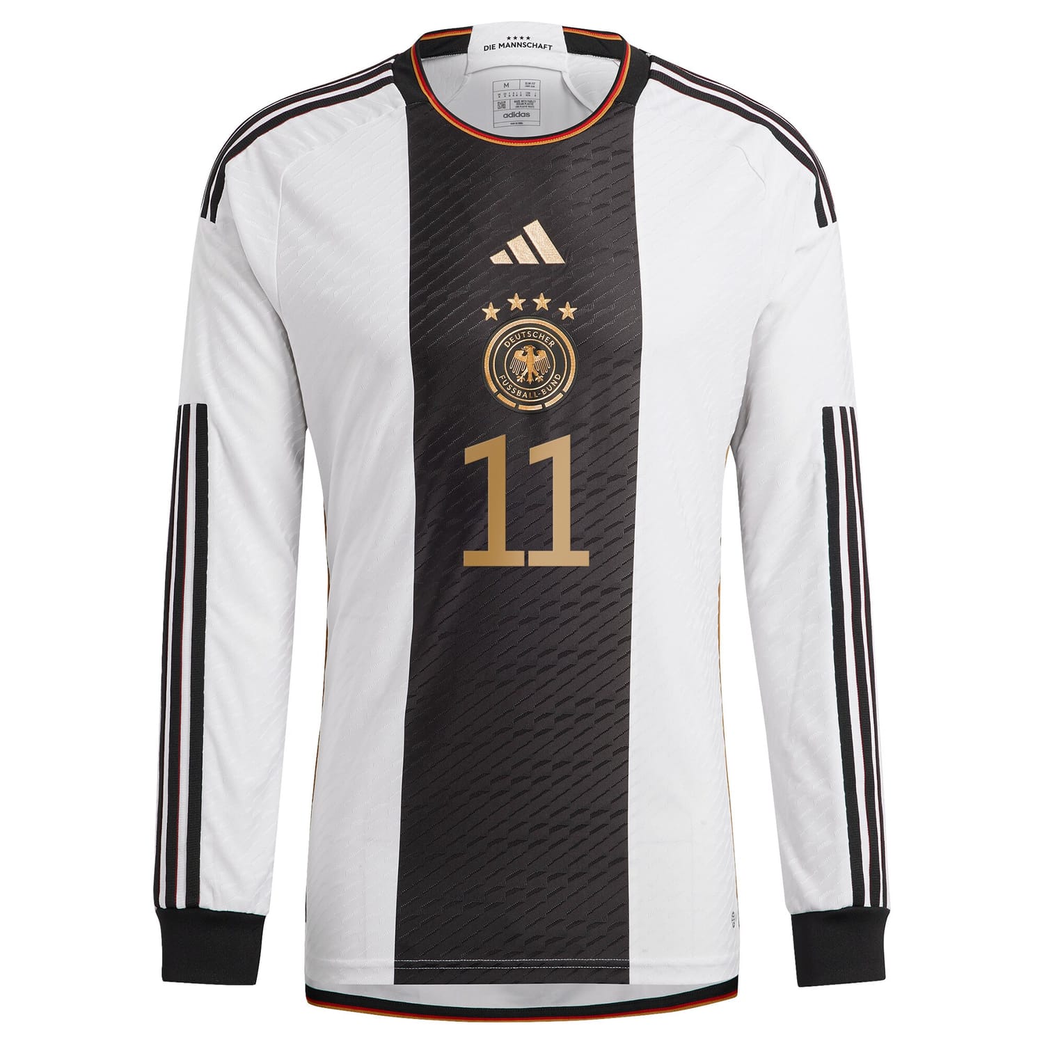 Germany National Team Home Authentic Jersey Shirt Long Sleeve 2022 player Mario Götze 11 printing for Men