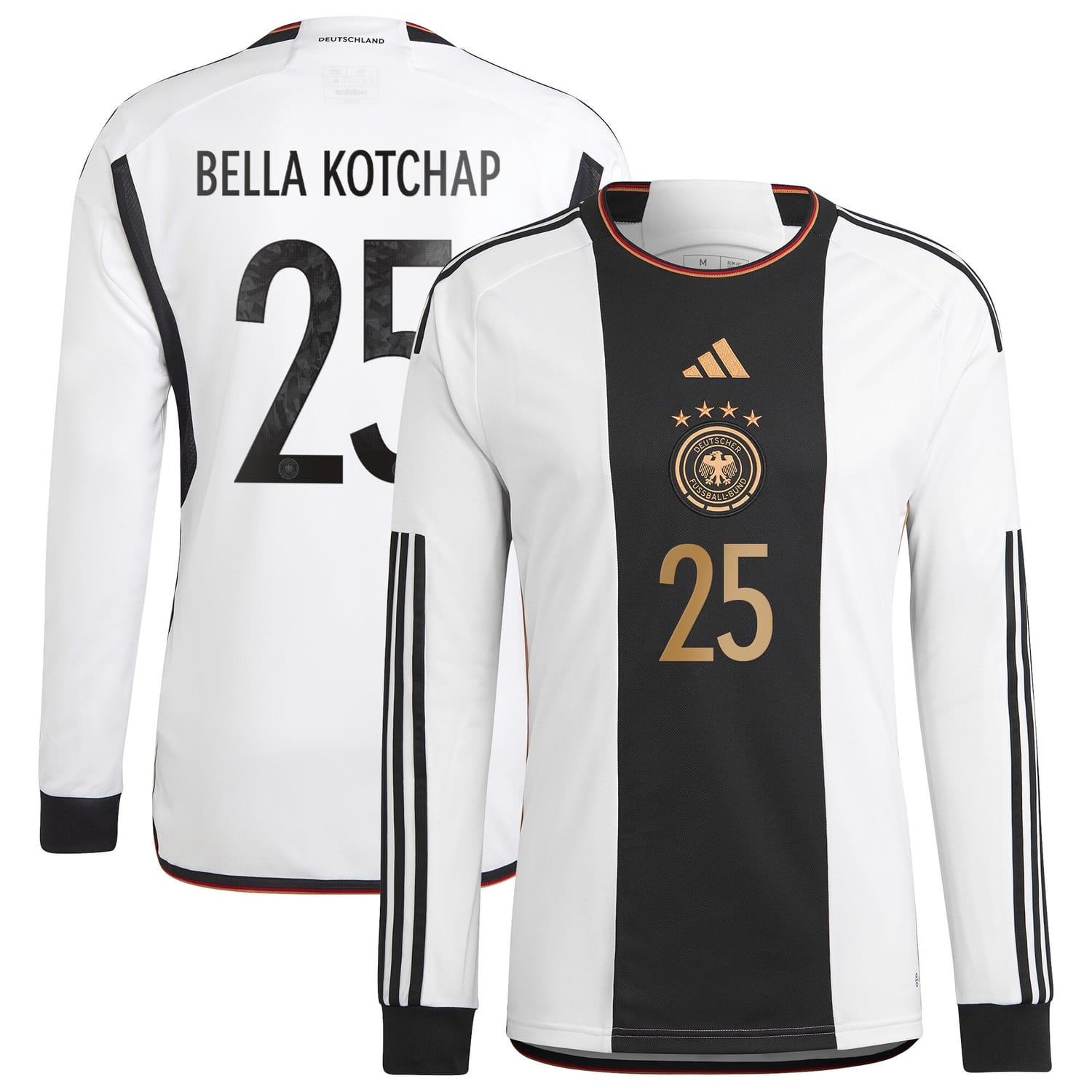 Germany National Team Home Jersey Shirt Long Sleeve 2022 player Armel Bella-Kotchap 25 printing for Men