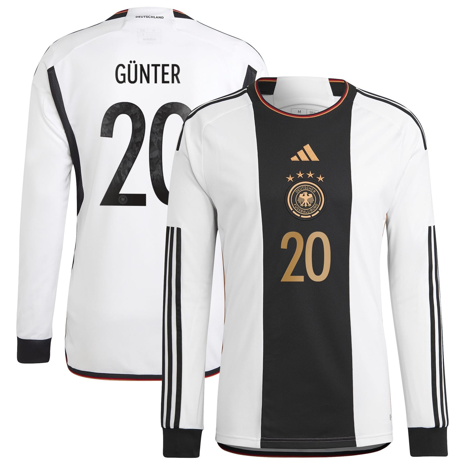 Germany National Team Home Jersey Shirt Long Sleeve 2022 player Christian Günter 20 printing for Men