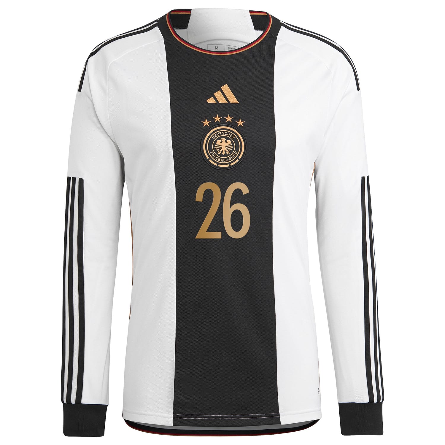 Germany National Team Home Jersey Shirt Long Sleeve 2022 player Youssoufa Moukoko 26 printing for Men