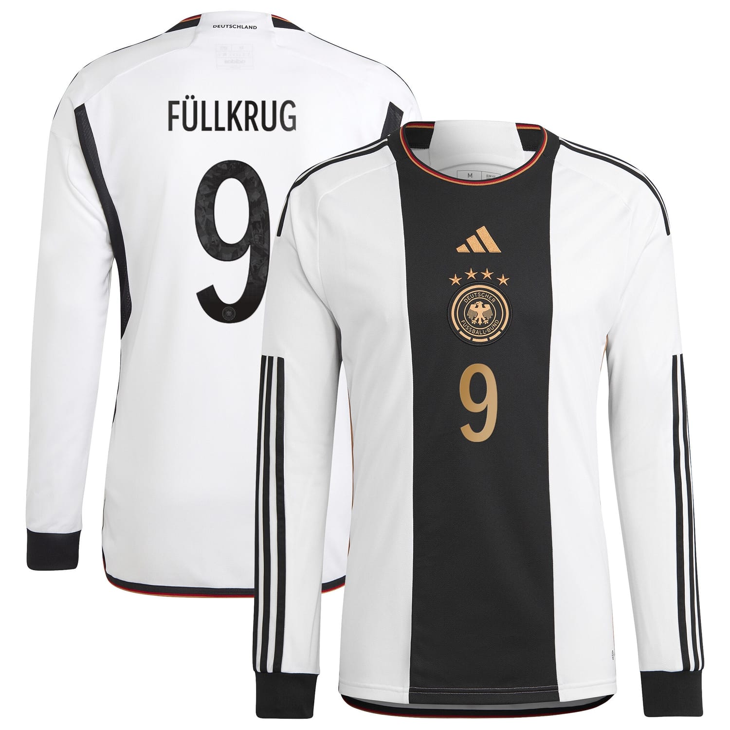 Germany National Team Home Jersey Shirt Long Sleeve 2022 player Niclas Füllkrug 9 printing for Men