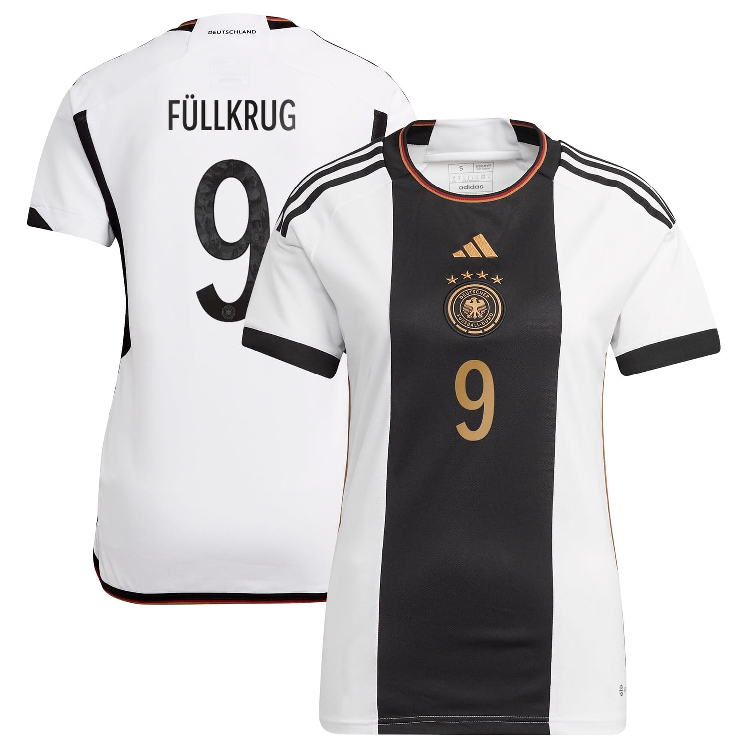 Germany National Team Home Jersey Shirt 2022 player Niclas Füllkrug 9 printing for Women