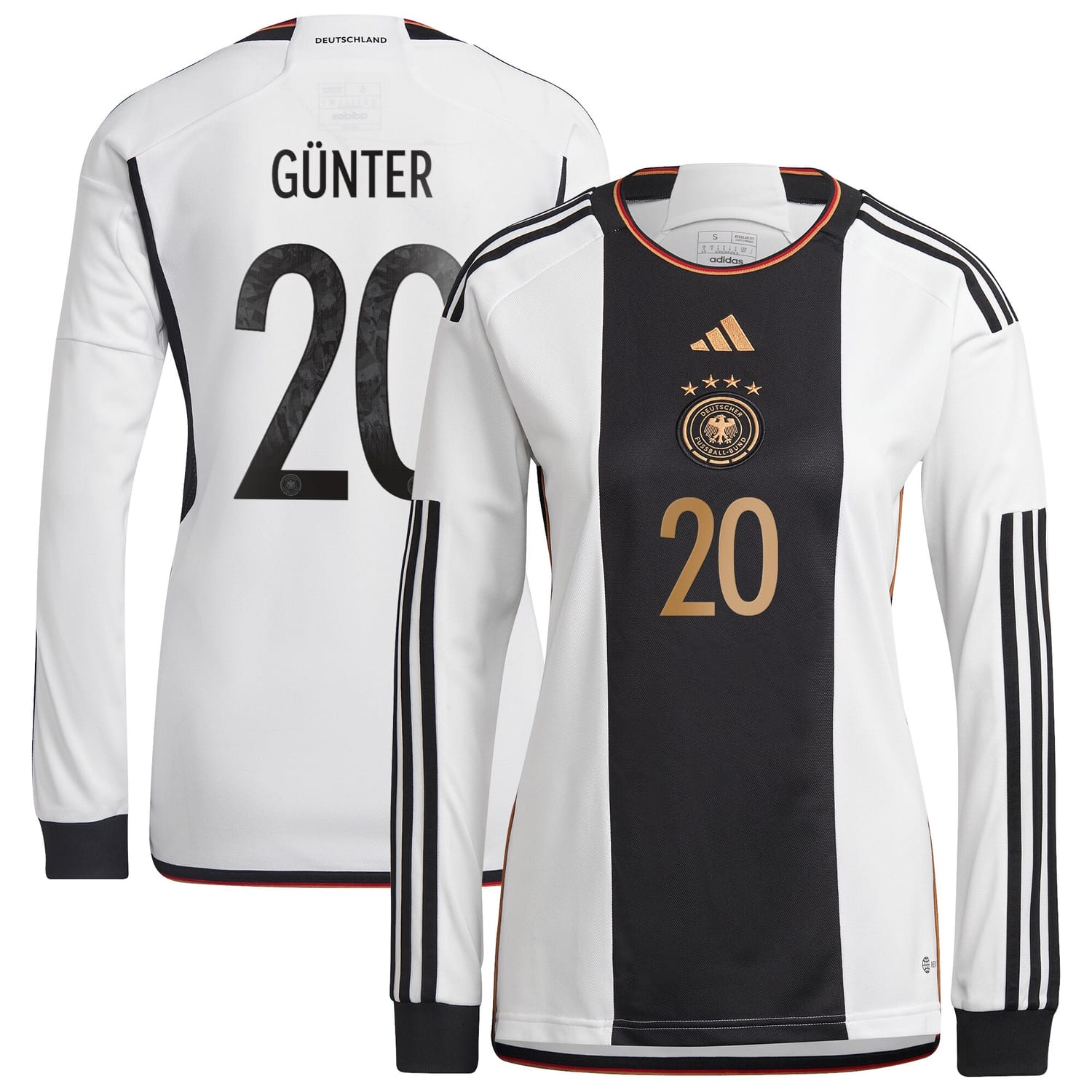 Germany National Team Home Jersey Shirt Long Sleeve 2022 player Christian Günter 20 printing for Women