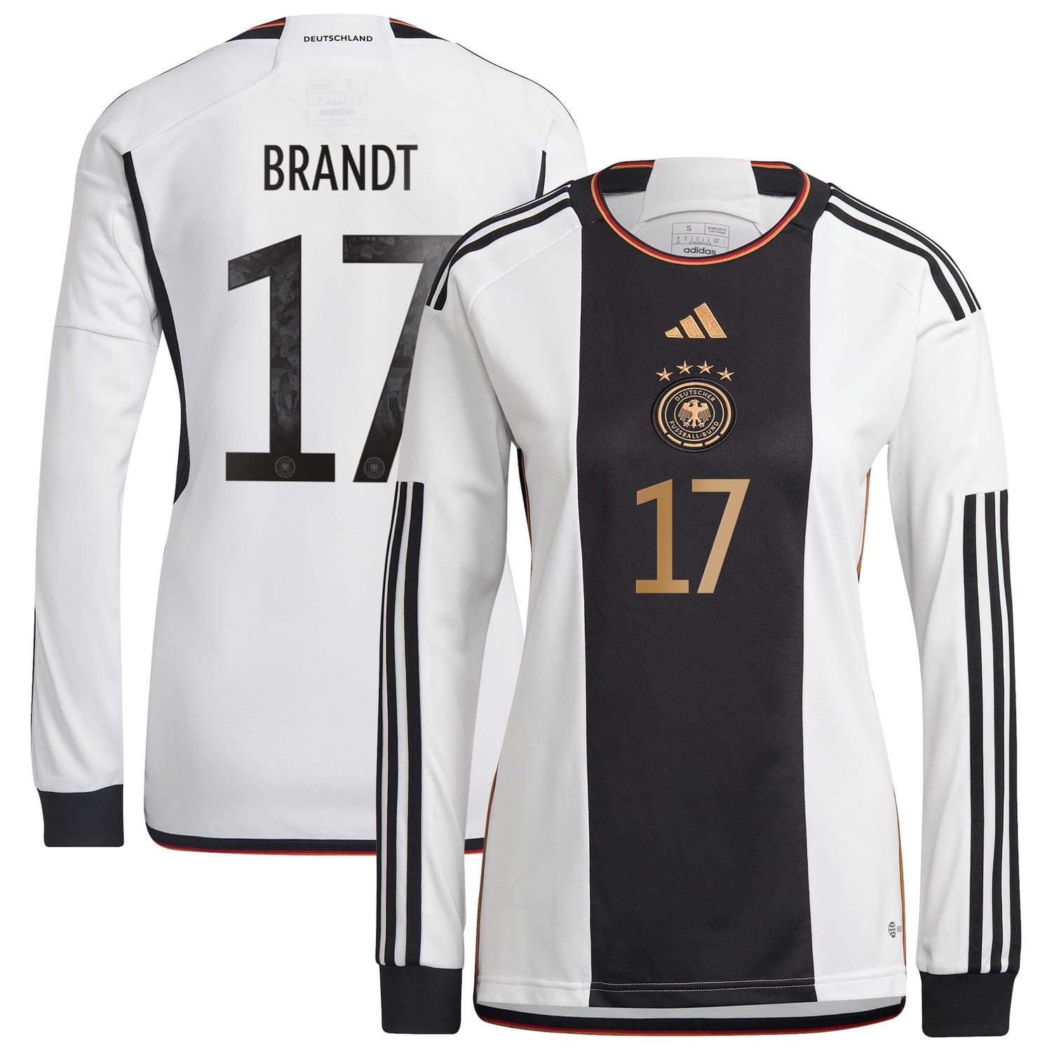 Germany National Team Home Jersey Shirt Long Sleeve 2022 player Julian Brandt 17 printing for Women