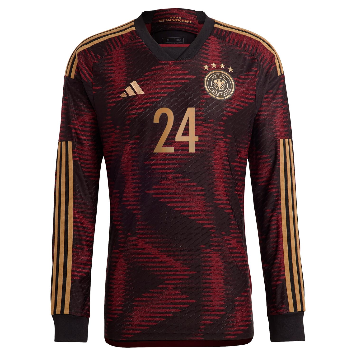 Germany National Team Away Authentic Jersey Shirt Long Sleeve 2022 player Karim Adeyemi 24 printing for Men