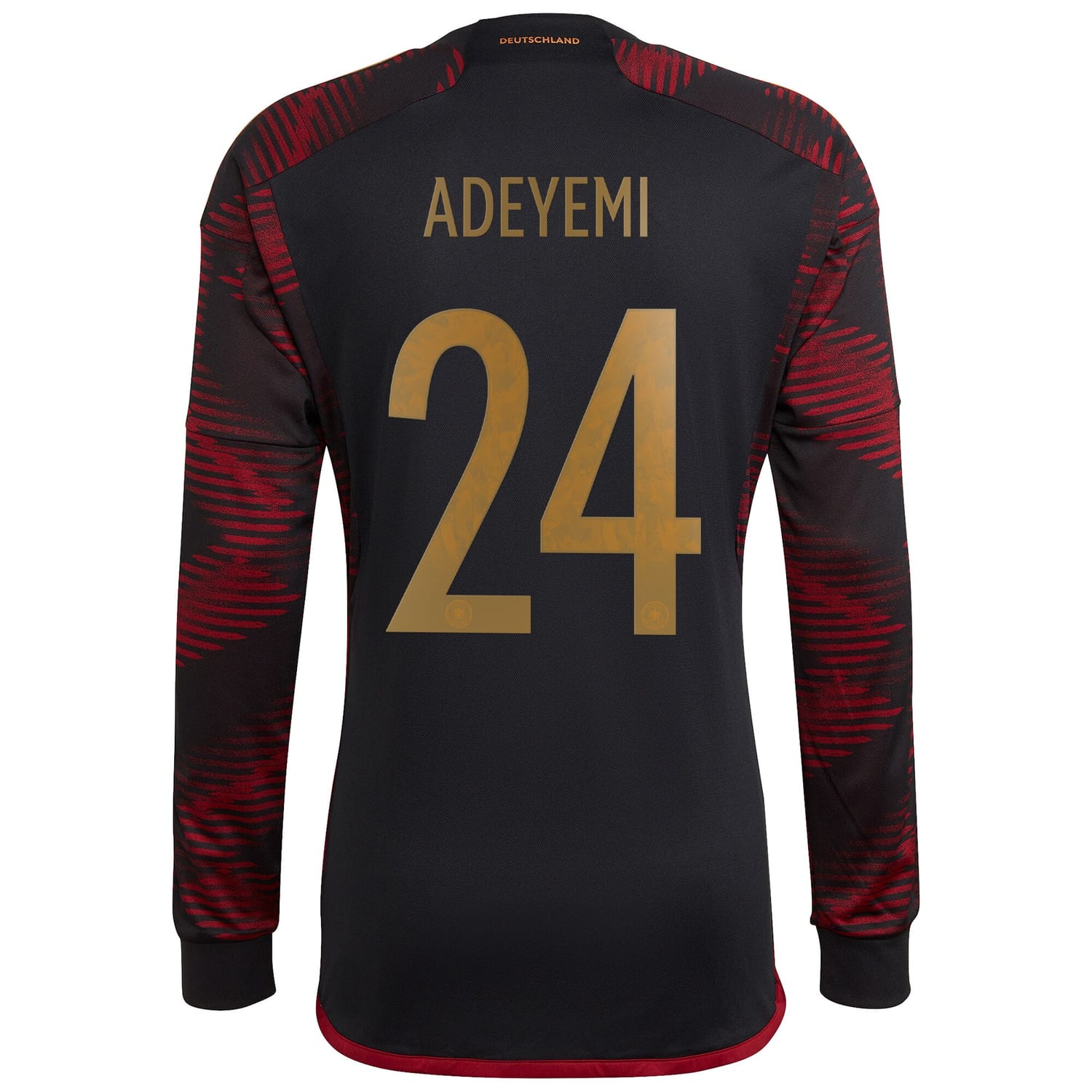 Germany National Team Away Jersey Shirt Long Sleeve 2022 player Karim Adeyemi 24 printing for Men