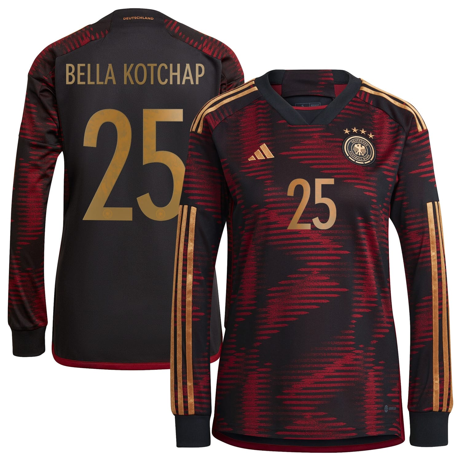Germany National Team Away Jersey Shirt Long Sleeve 2022 player Armel Bella-Kotchap 25 printing for Women