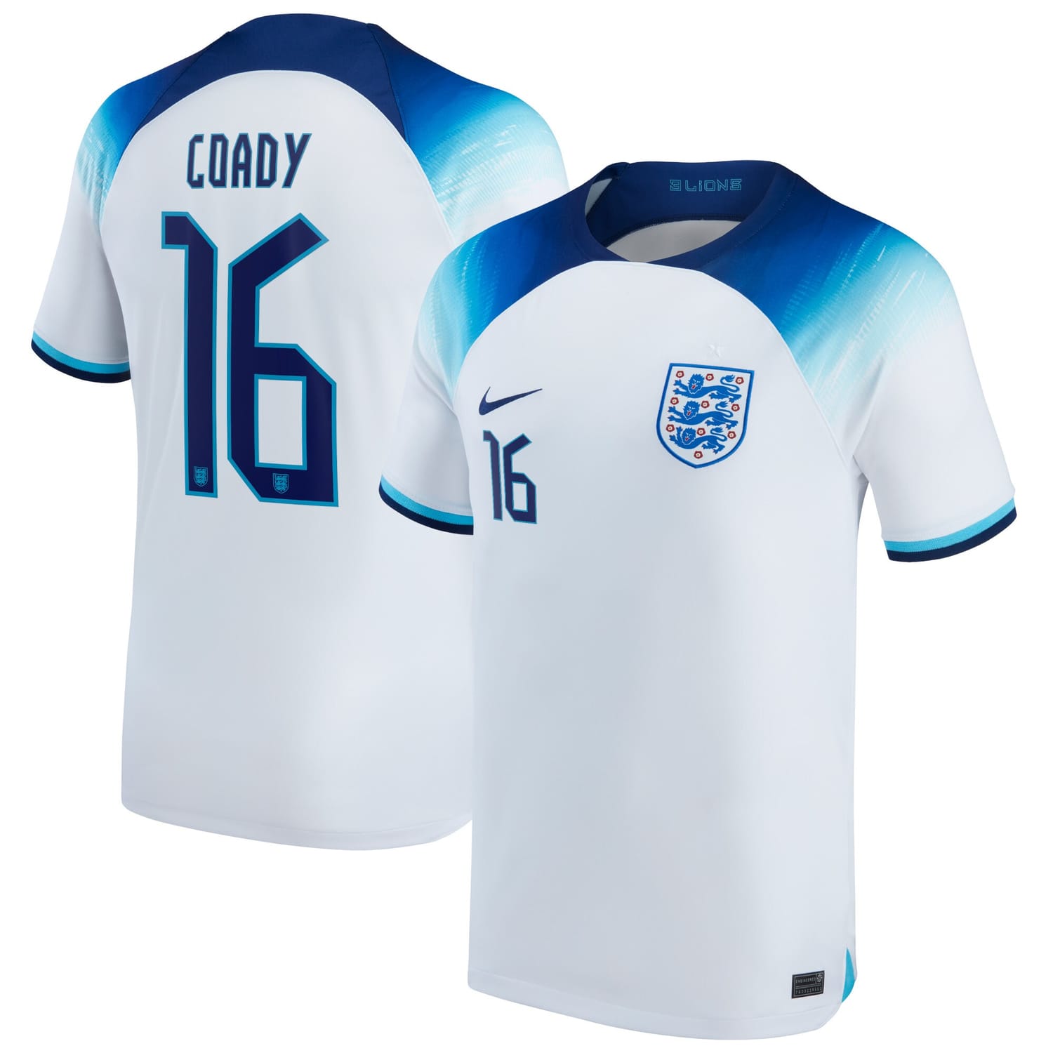 England National Team Home Jersey Shirt 2022 player Conor Coady 16 printing for Men