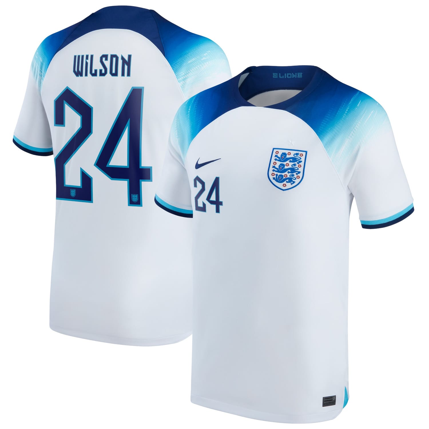 England National Team Home Jersey Shirt 2022 player Callum Wilson 24 printing for Men