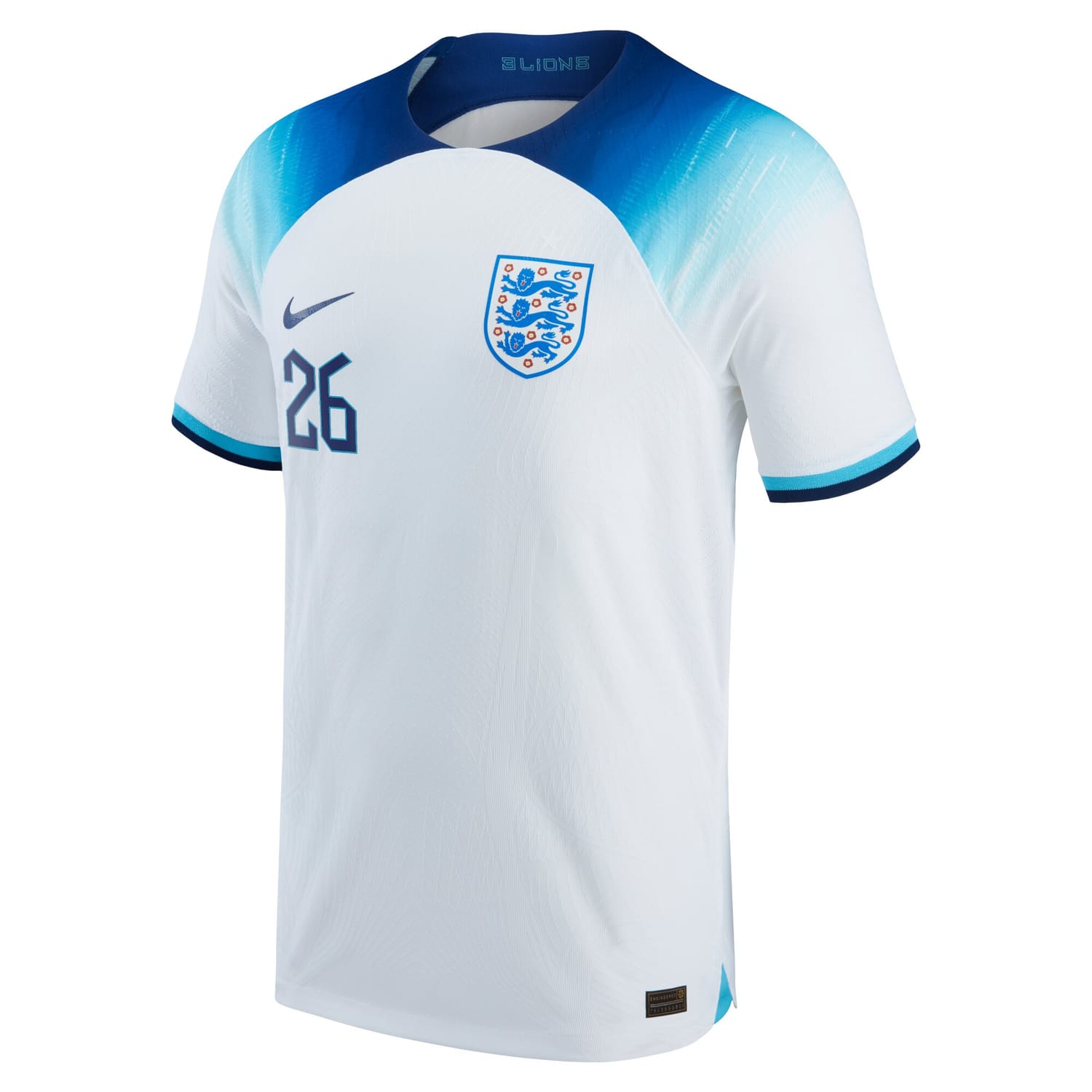 England National Team Home Authentic Jersey Shirt 2022 player Conor Gallagher 26 printing for Men