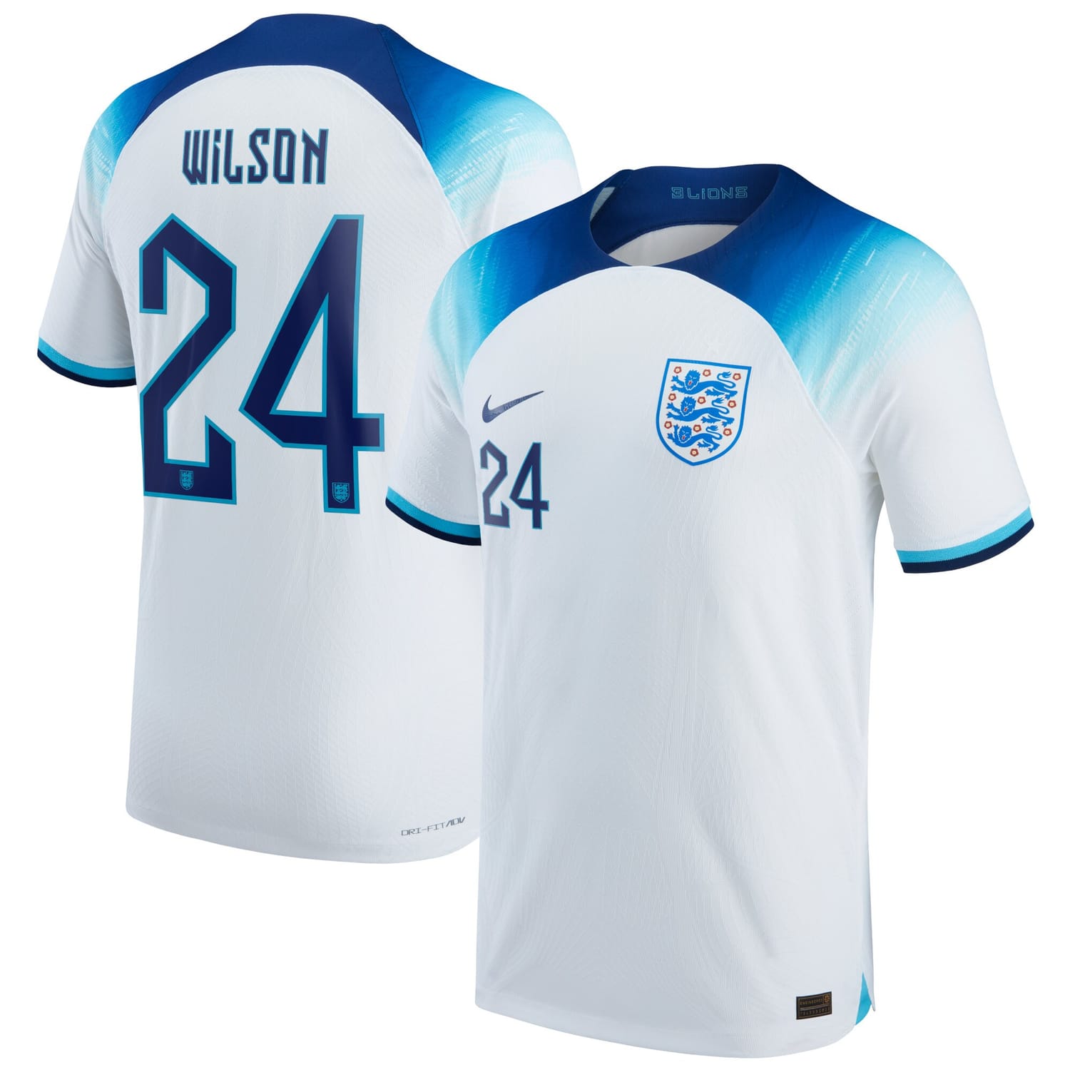 England National Team Home Authentic Jersey Shirt 2022 player Callum Wilson 24 printing for Men