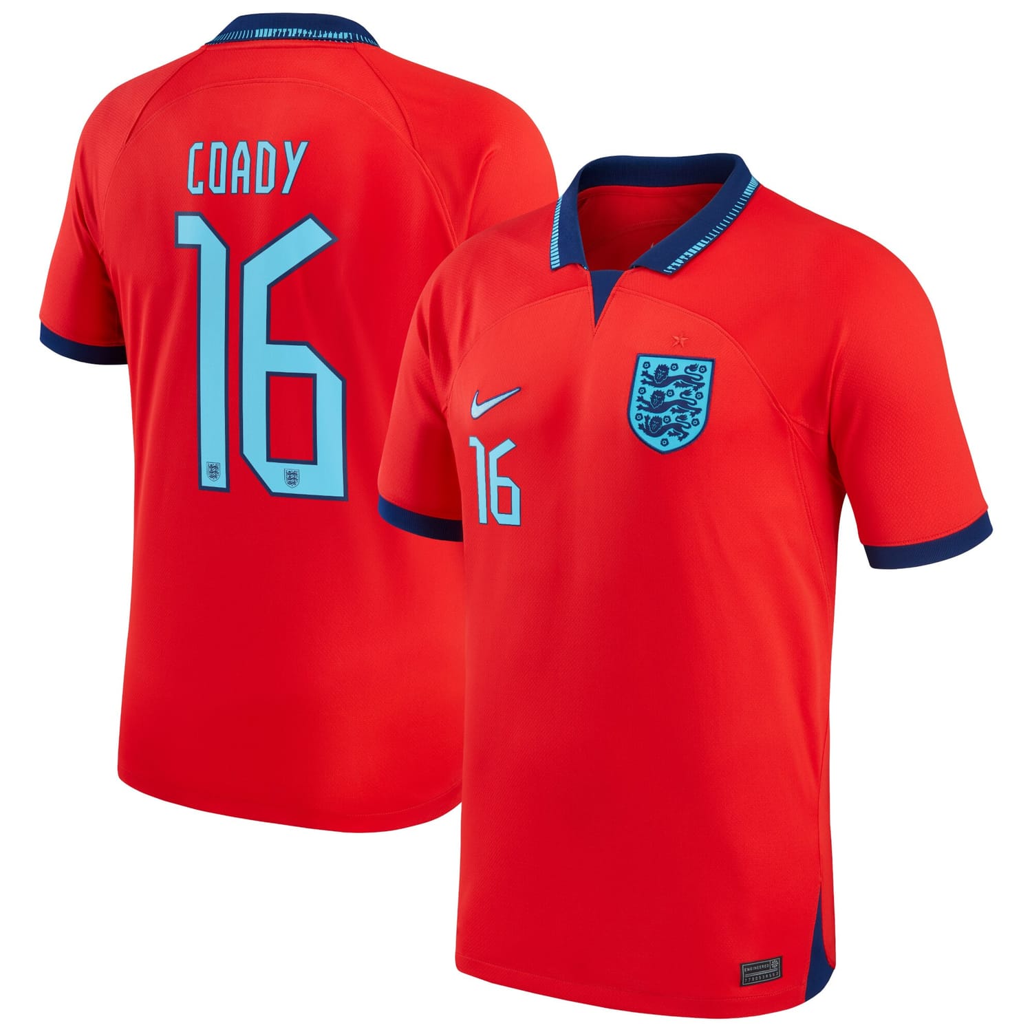 England National Team Away Jersey Shirt 2022 player Conor Coady 16 printing for Men