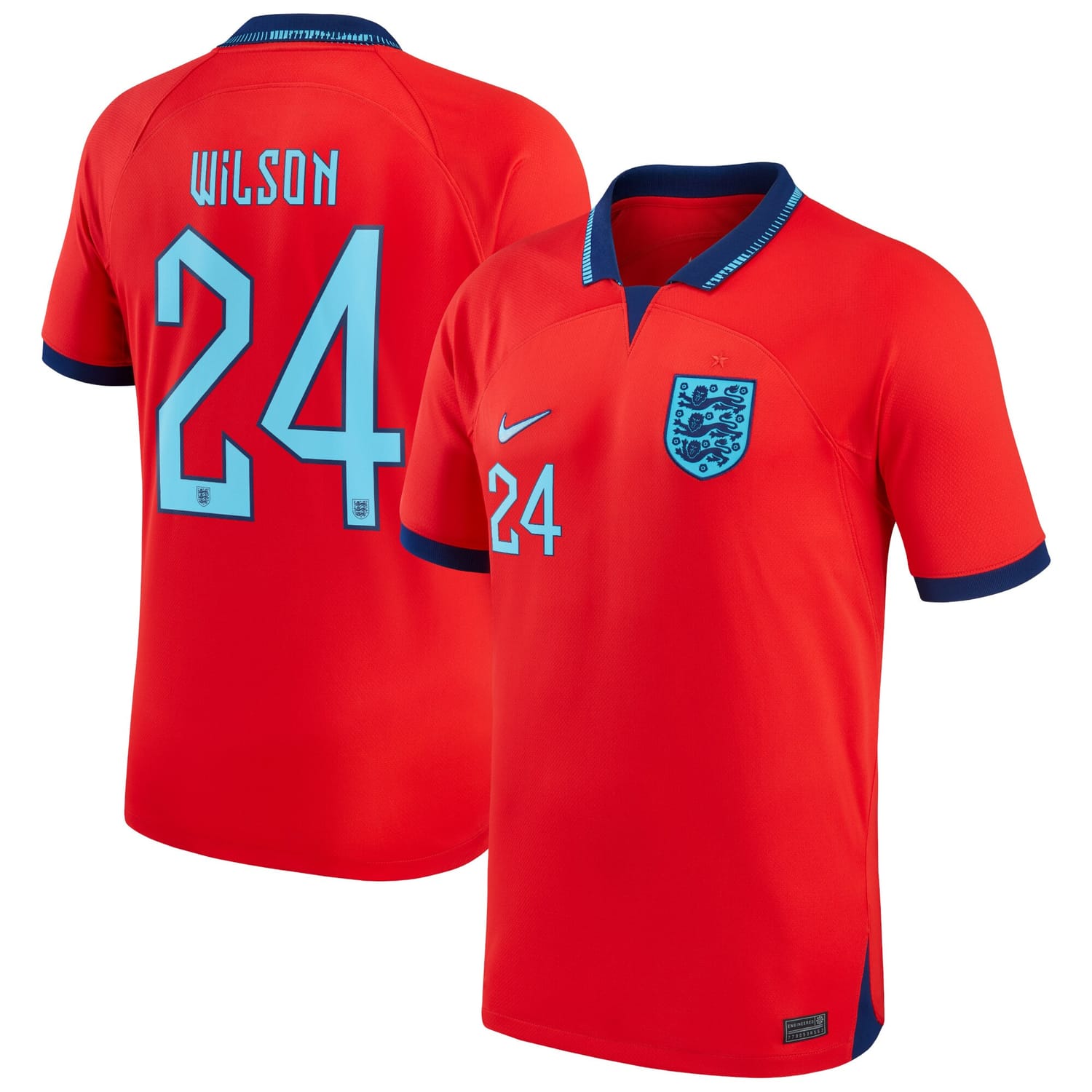 England National Team Away Jersey Shirt 2022 player Callum Wilson 24 printing for Men