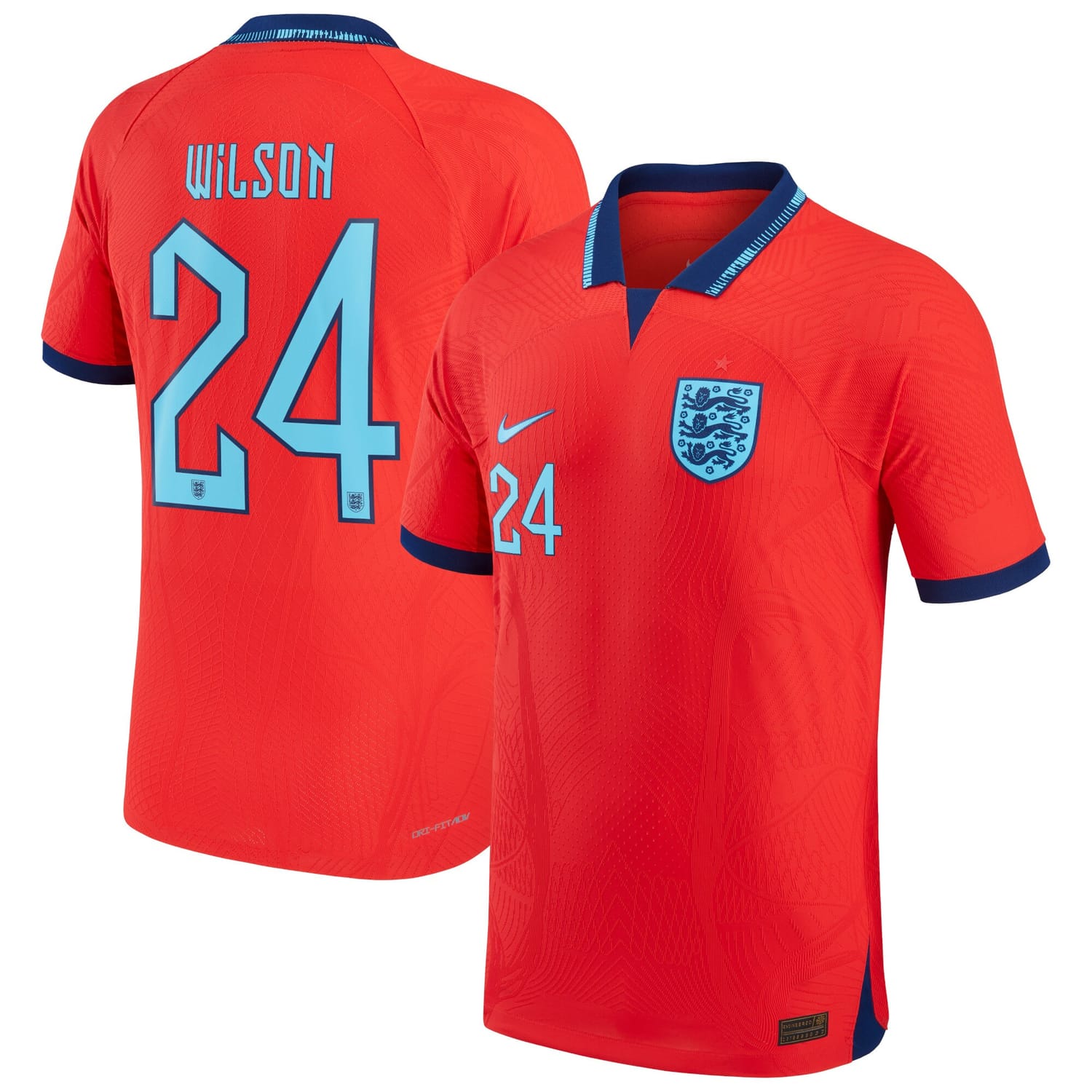 England National Team Away Authentic Jersey Shirt 2022 player Callum Wilson 24 printing for Men