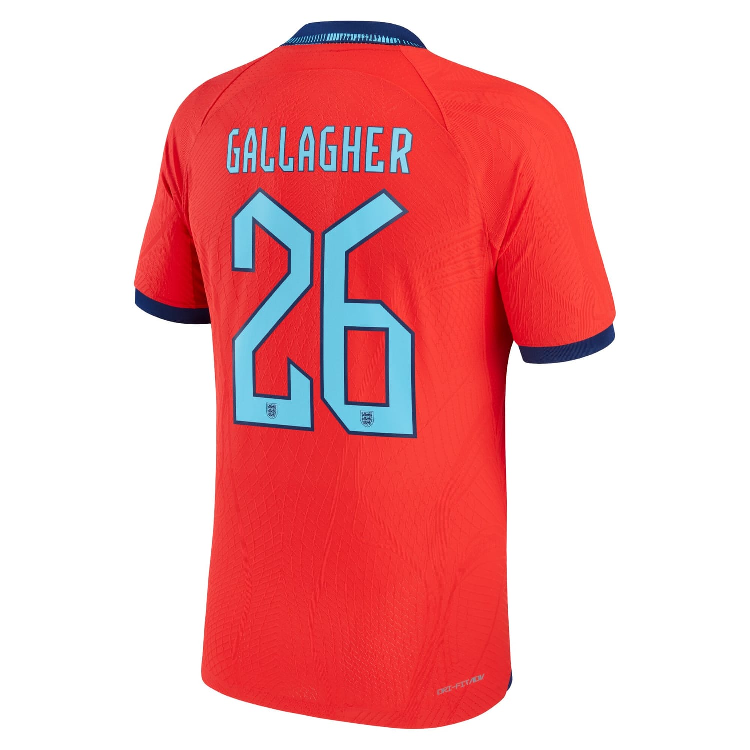 England National Team Away Authentic Jersey Shirt 2022 player Conor Gallagher 26 printing for Men