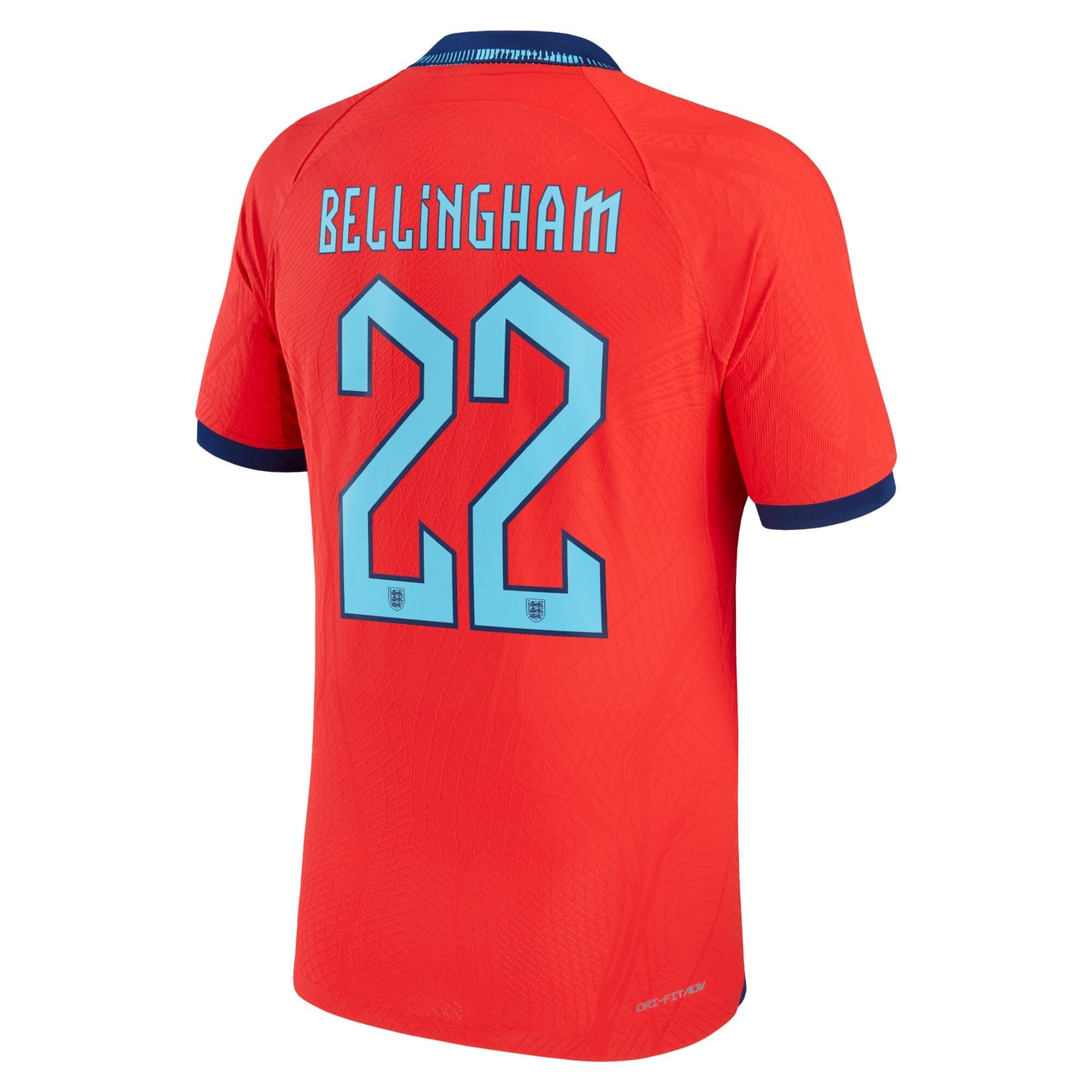 England National Team Away Authentic Jersey Shirt 2022 player Jude Bellingham 22 printing for Men