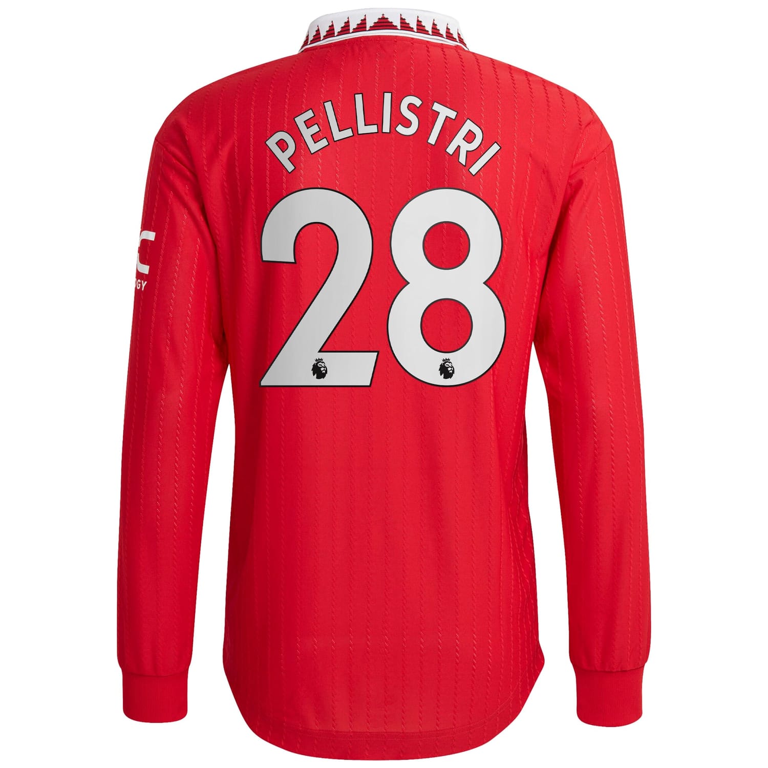 Premier League Manchester United Home Authentic Jersey Shirt Long Sleeve 2022-23 player Facundo Pellistri 28 printing for Men