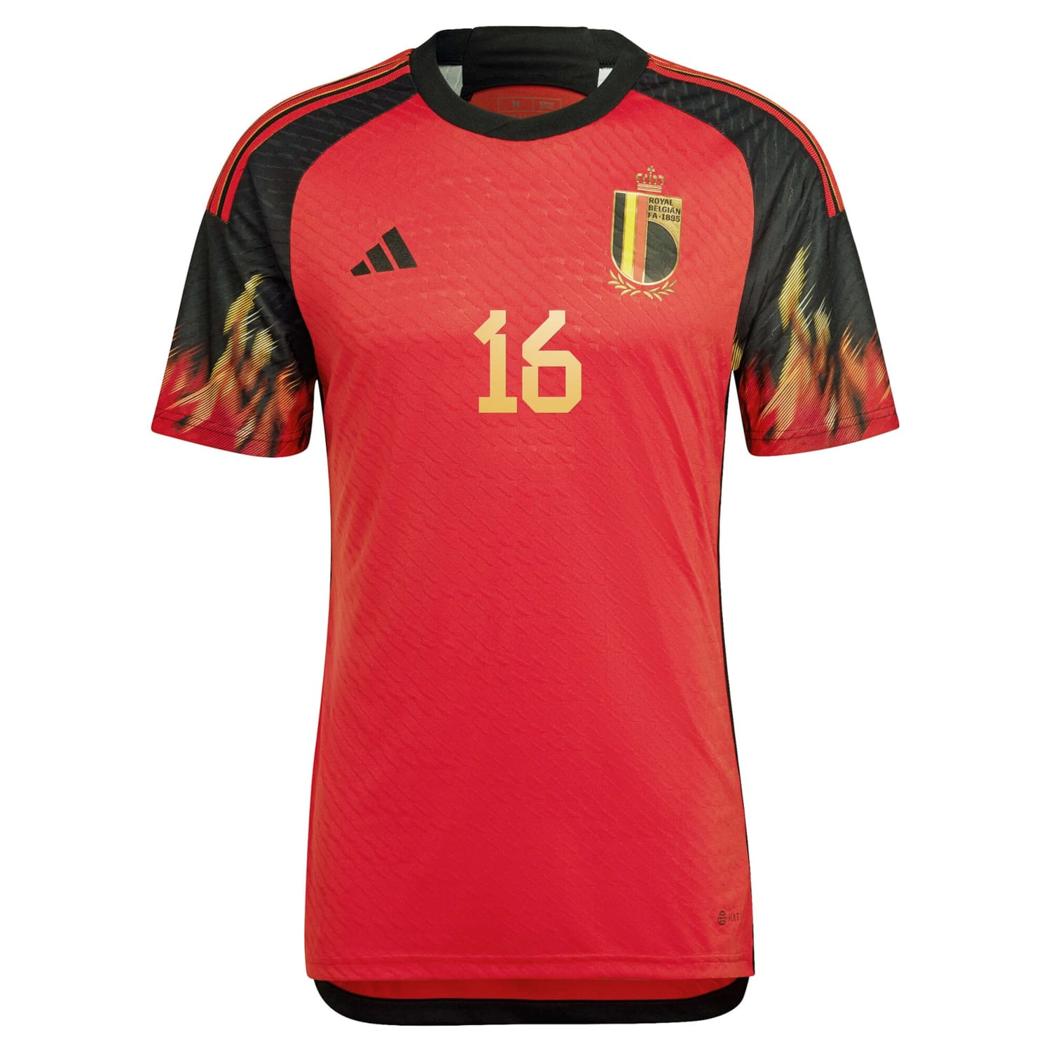 Belgium National Team Home Authentic Jersey Shirt 2022 player Thorgan Hazard 16 printing for Men