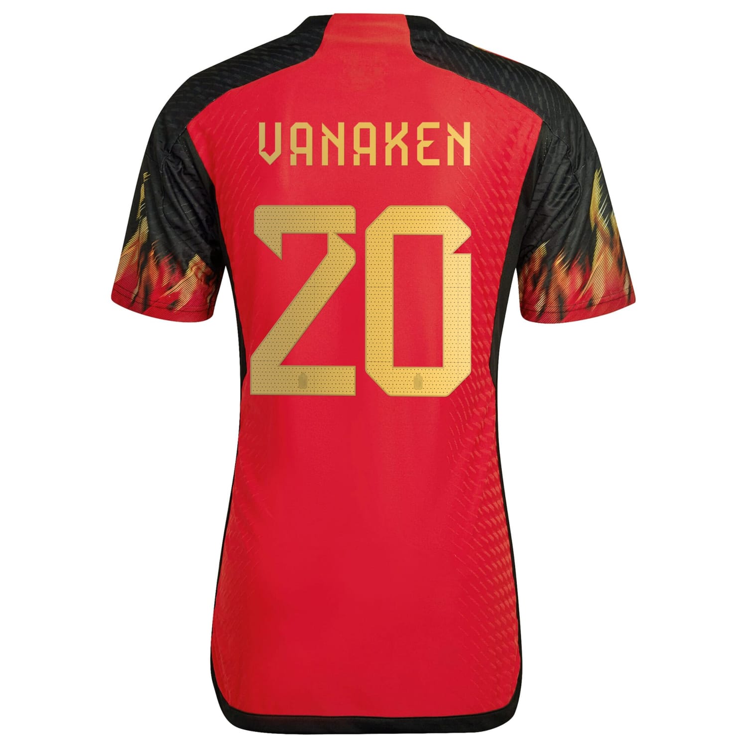 Belgium National Team Home Authentic Jersey Shirt 2022 player Hans Vanaken 20 printing for Men