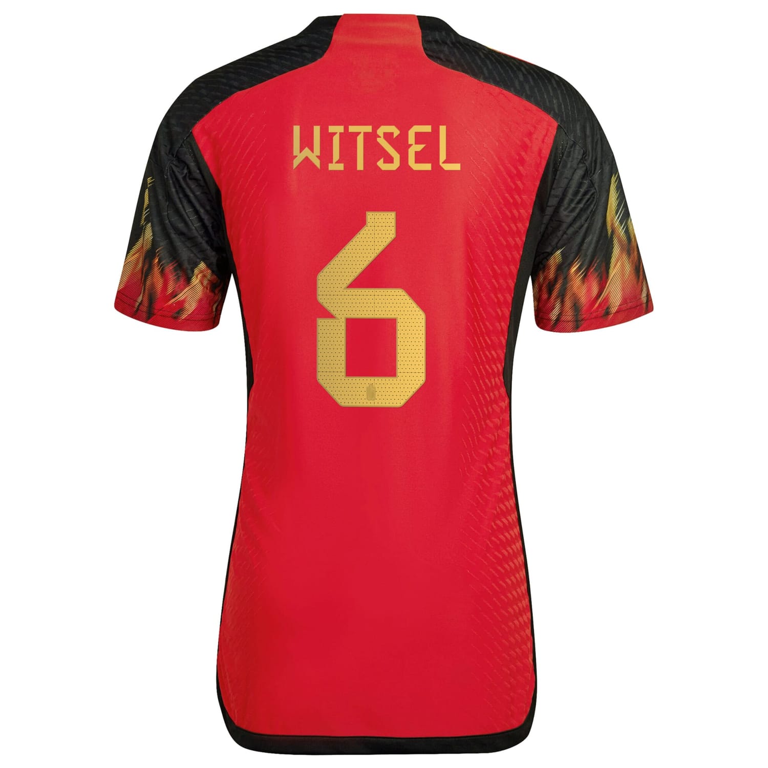 Belgium National Team Home Authentic Jersey Shirt 2022 player Axel Witsel 6 printing for Men