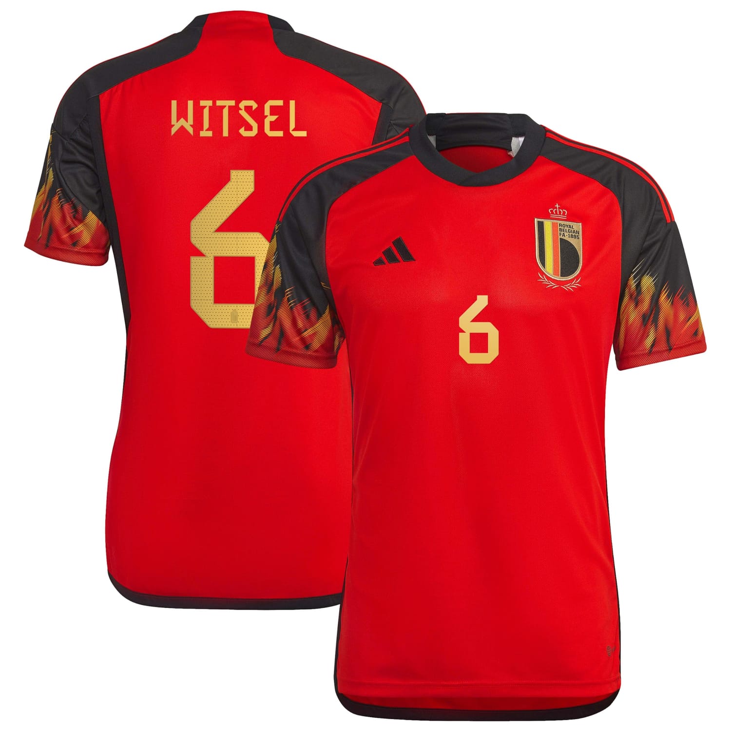 Belgium National Team Home Jersey Shirt 2022 player Axel Witsel 6 printing for Men