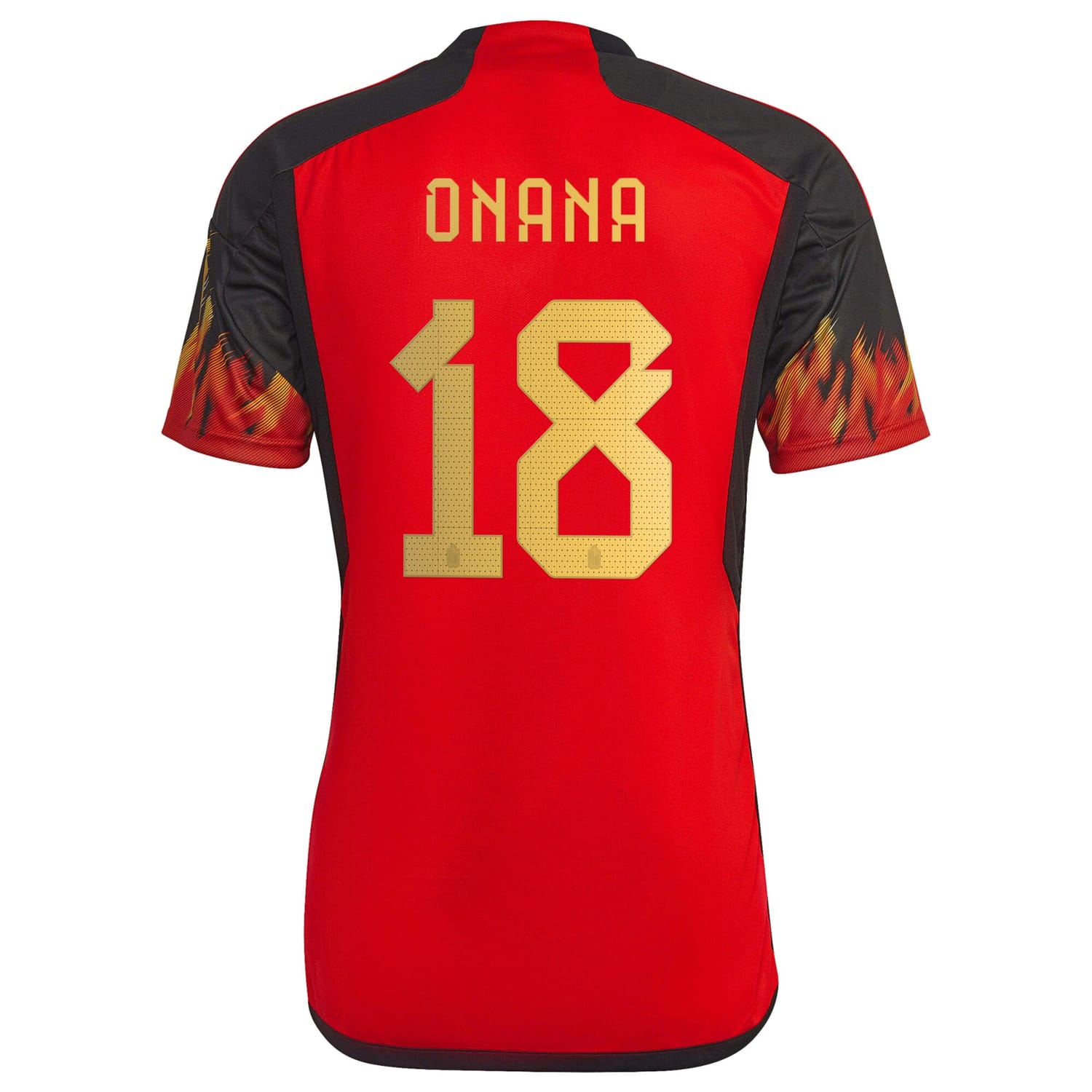 Belgium National Team Home Jersey Shirt 2022 player Amadou Onana 18 printing for Men