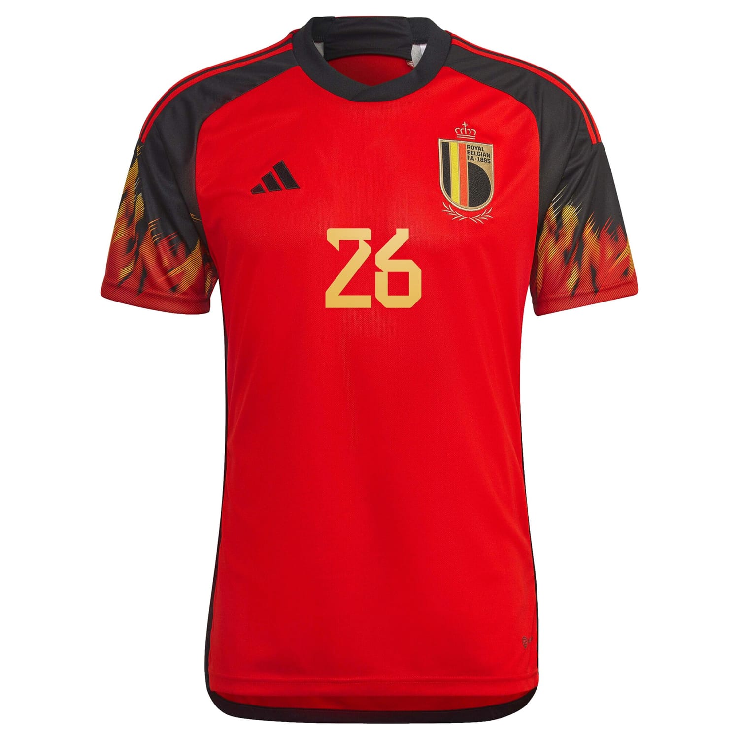 Belgium National Team Home Jersey Shirt 2022 player Zeno Debast 26 printing for Men