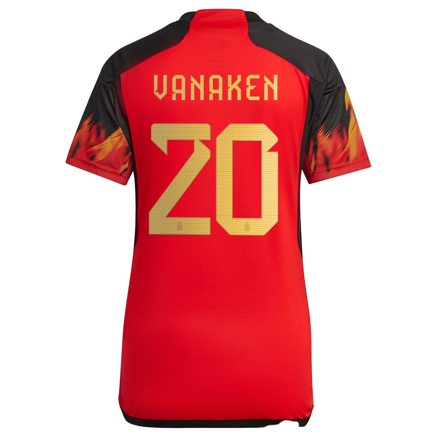Belgium National Team Home Jersey Shirt 2022 player Hans Vanaken 20 printing for Women