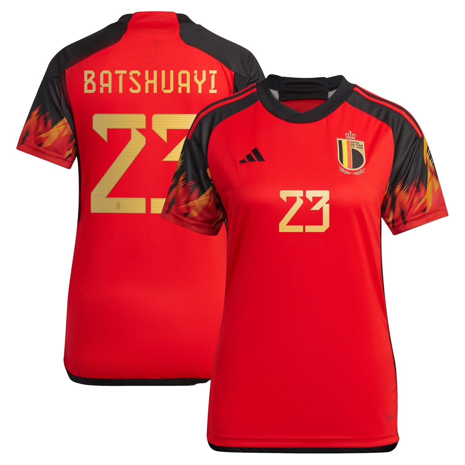 Belgium National Team Home Jersey Shirt 2022 player Michy Batshuayi 23 printing for Women