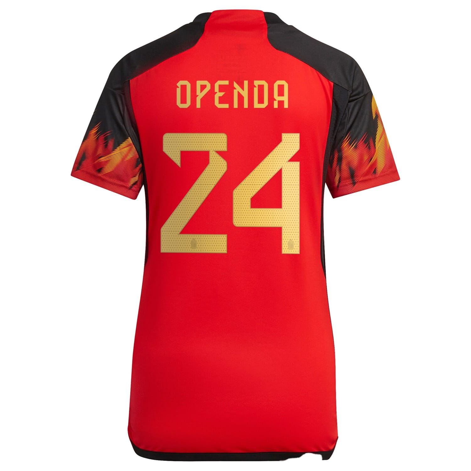 Belgium National Team Home Jersey Shirt 2022 player Loïs Openda 24 printing for Women