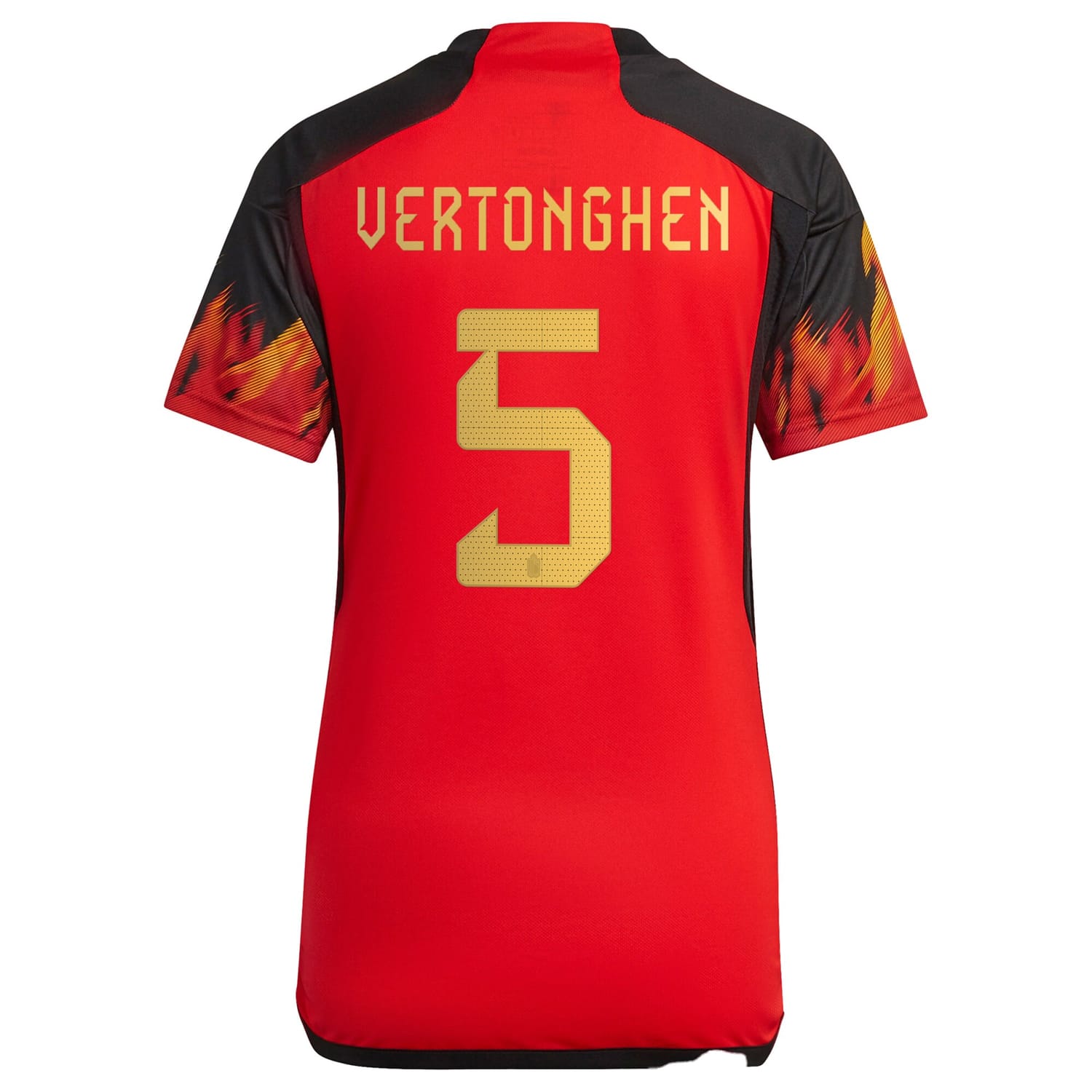 Belgium National Team Home Jersey Shirt 2022 player Jan Vertonghen 5 printing for Women
