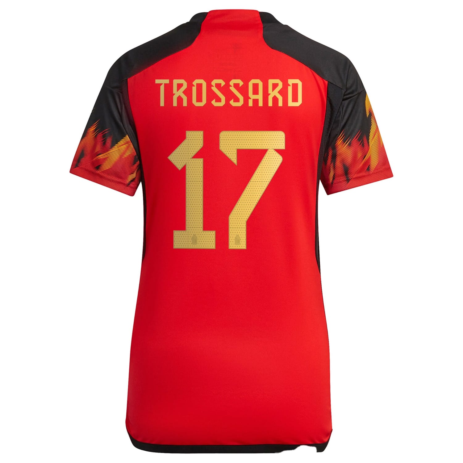 Belgium National Team Home Jersey Shirt 2022 player Leandro Trossard 17 printing for Women
