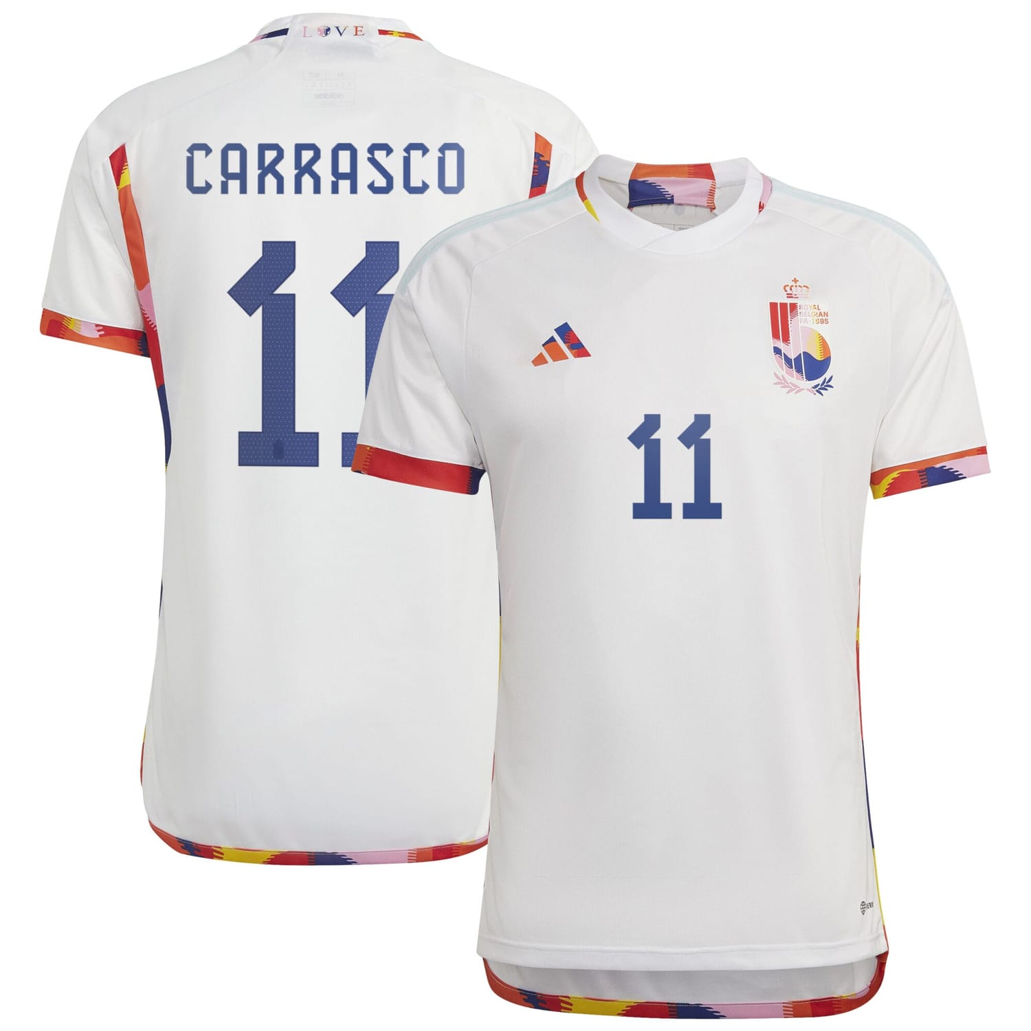 Belgium National Team Away Jersey Shirt 2022 player Yannick Carrasco 11 printing for Men