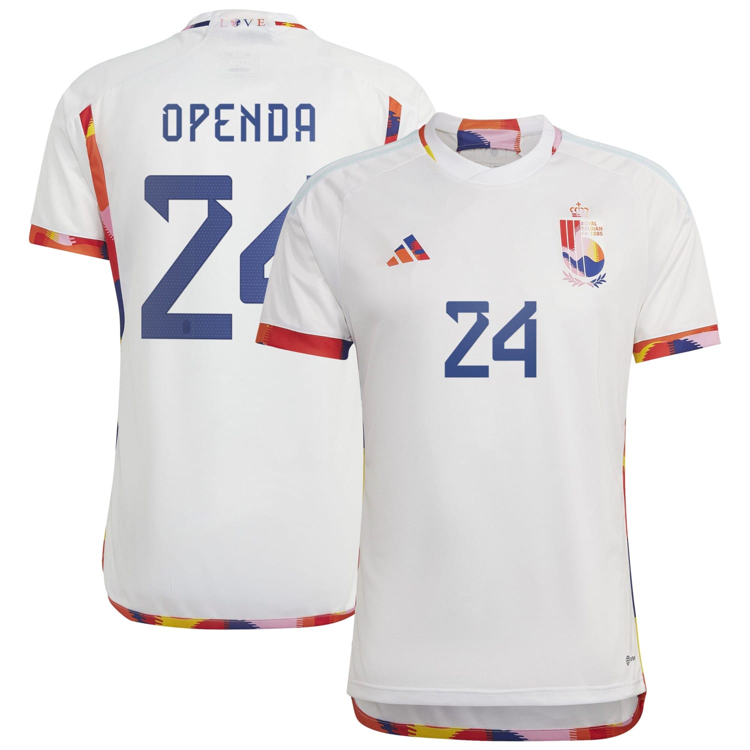 Belgium National Team Away Jersey Shirt 2022 player Loïs Openda 24 printing for Men