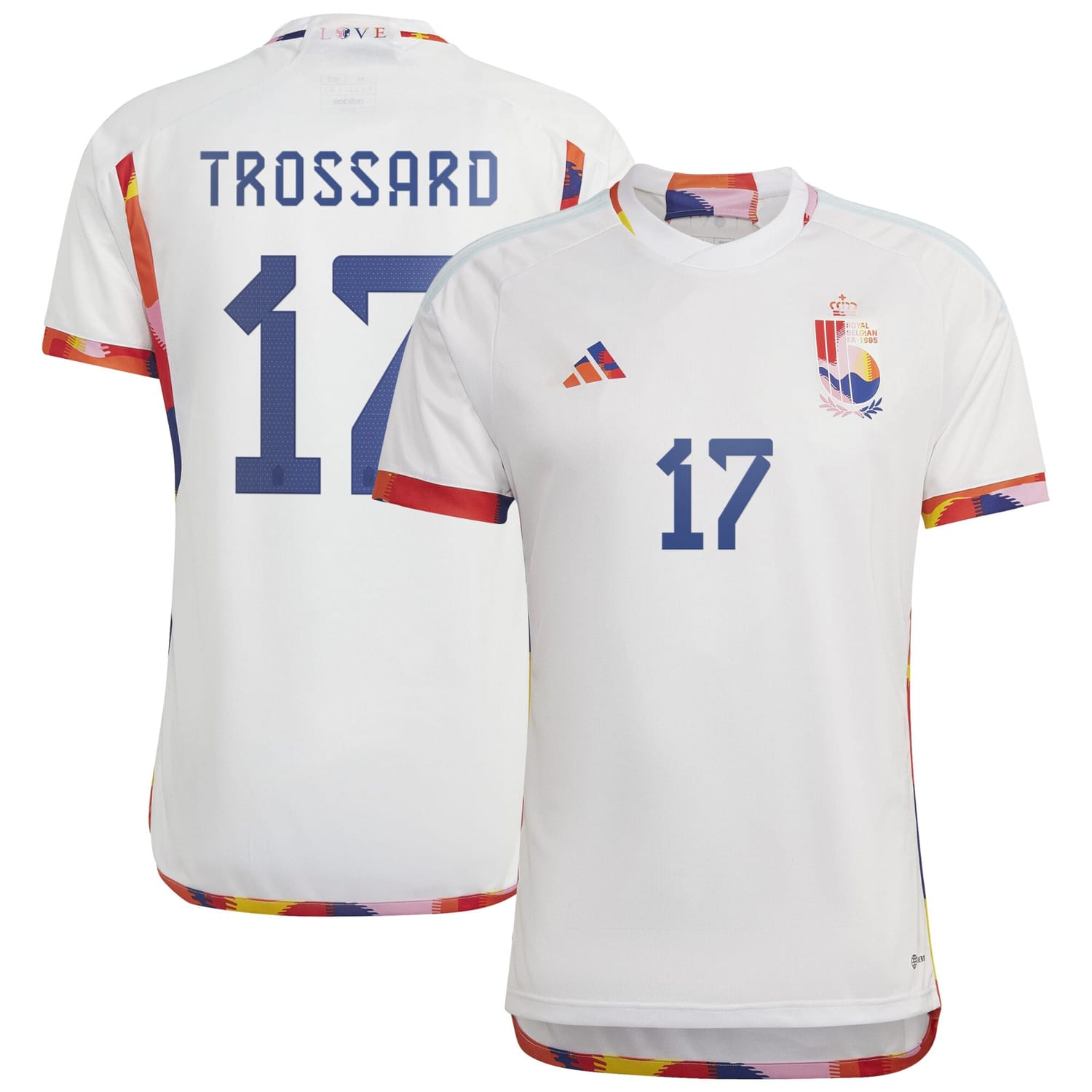 Belgium National Team Away Jersey Shirt 2022 player Leandro Trossard 17 printing for Men
