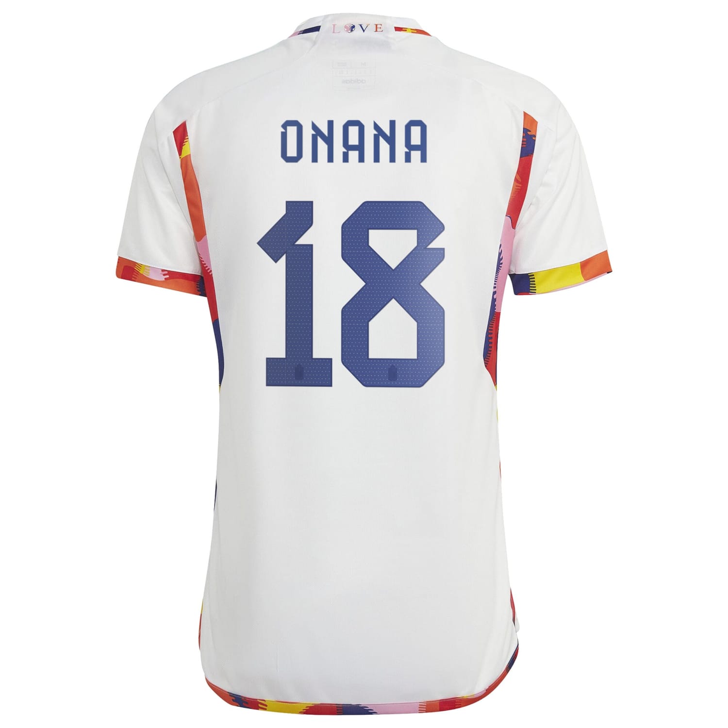 Belgium National Team Away Jersey Shirt 2022 player Amadou Onana 18 printing for Men