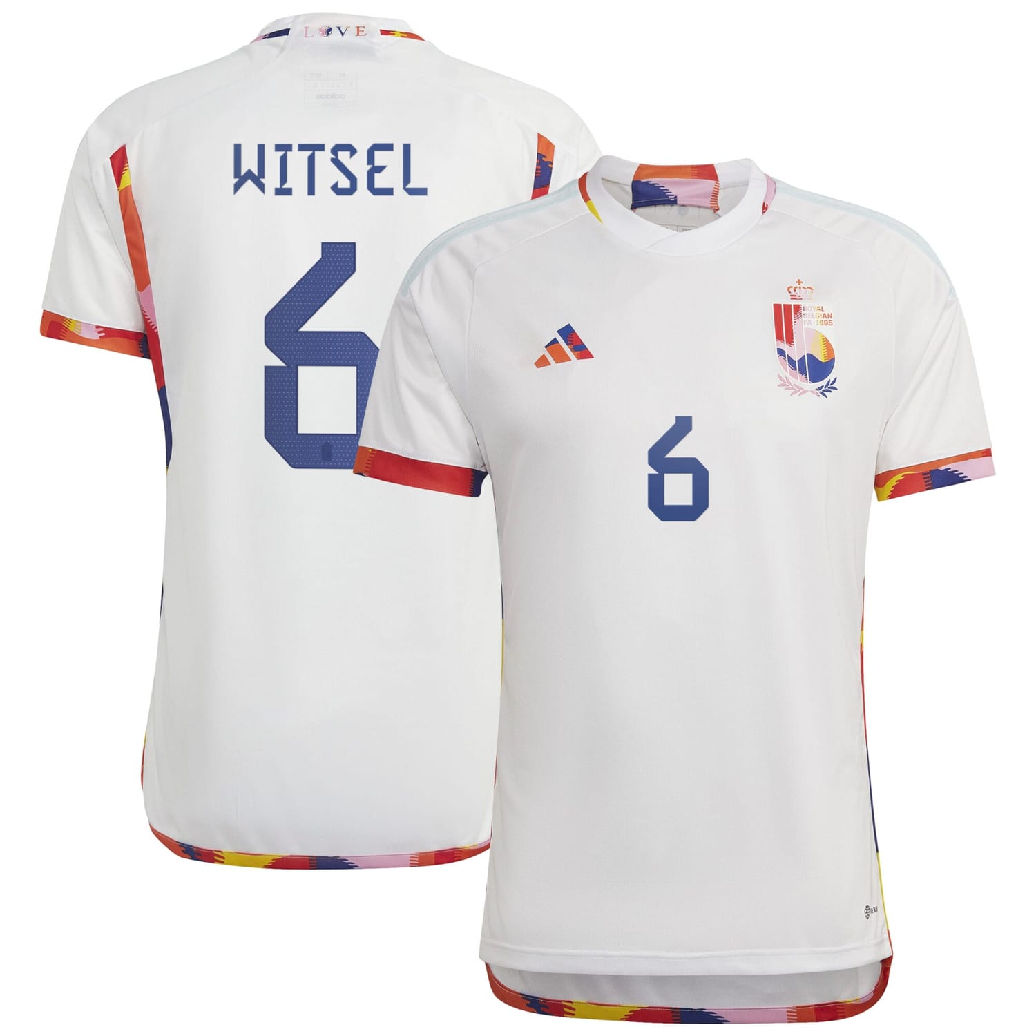 Belgium National Team Away Jersey Shirt 2022 player Axel Witsel 6 printing for Men