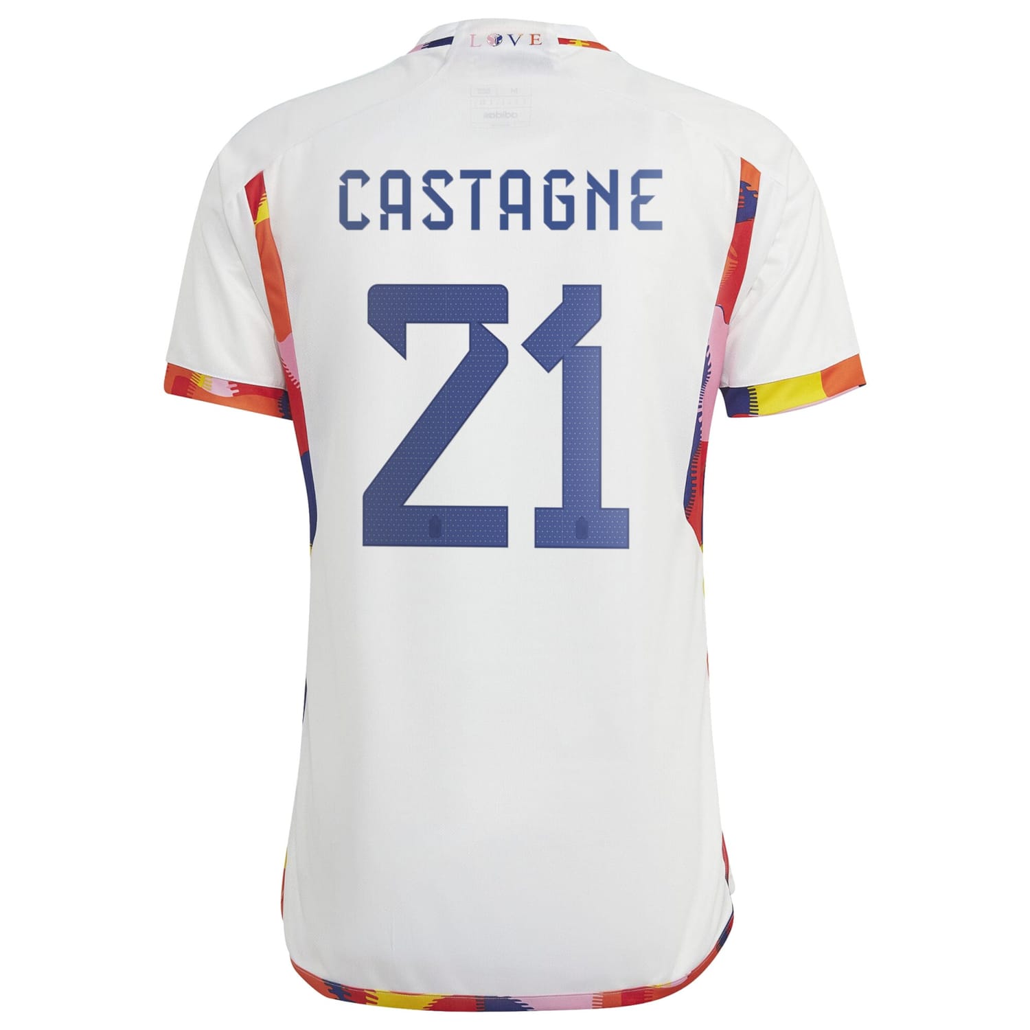 Belgium National Team Away Jersey Shirt 2022 player Timothy Castagne 21 printing for Men