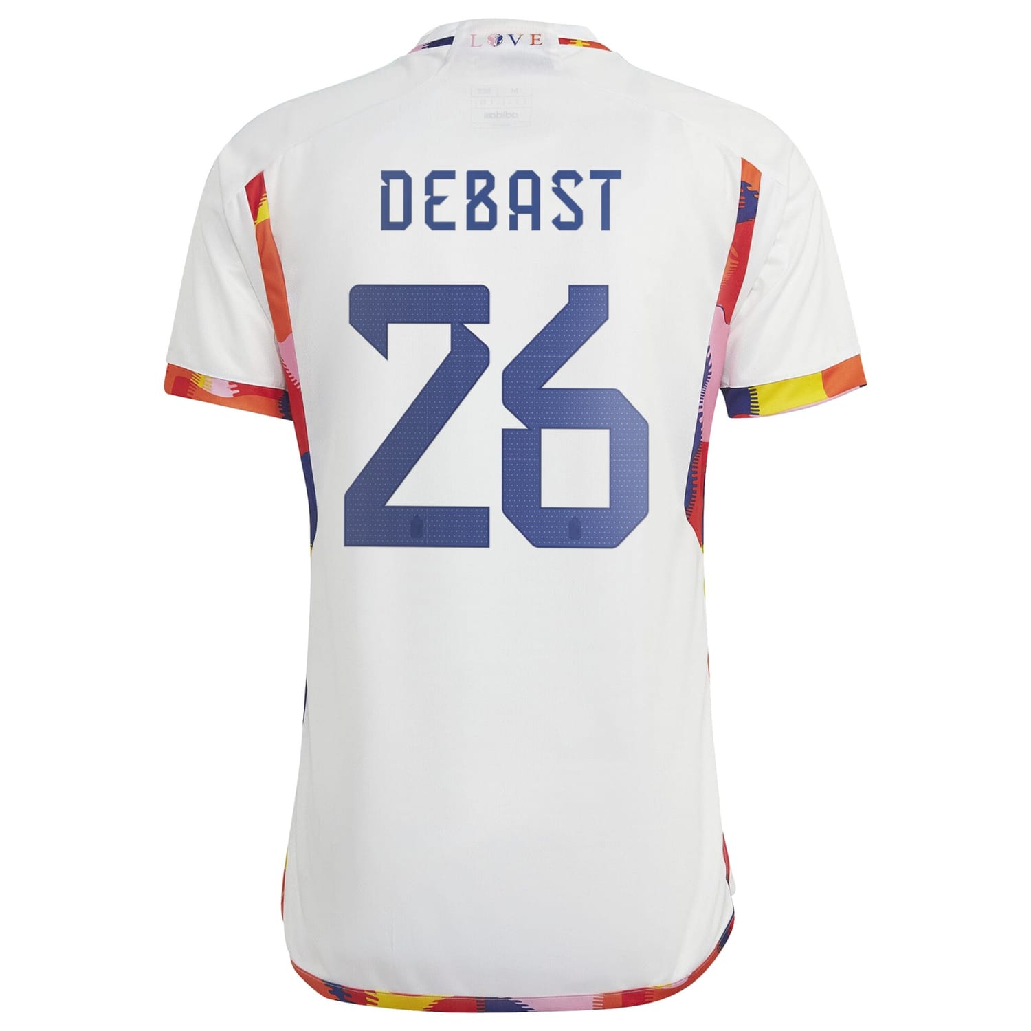 Belgium National Team Away Jersey Shirt 2022 player Zeno Debast 26 printing for Men