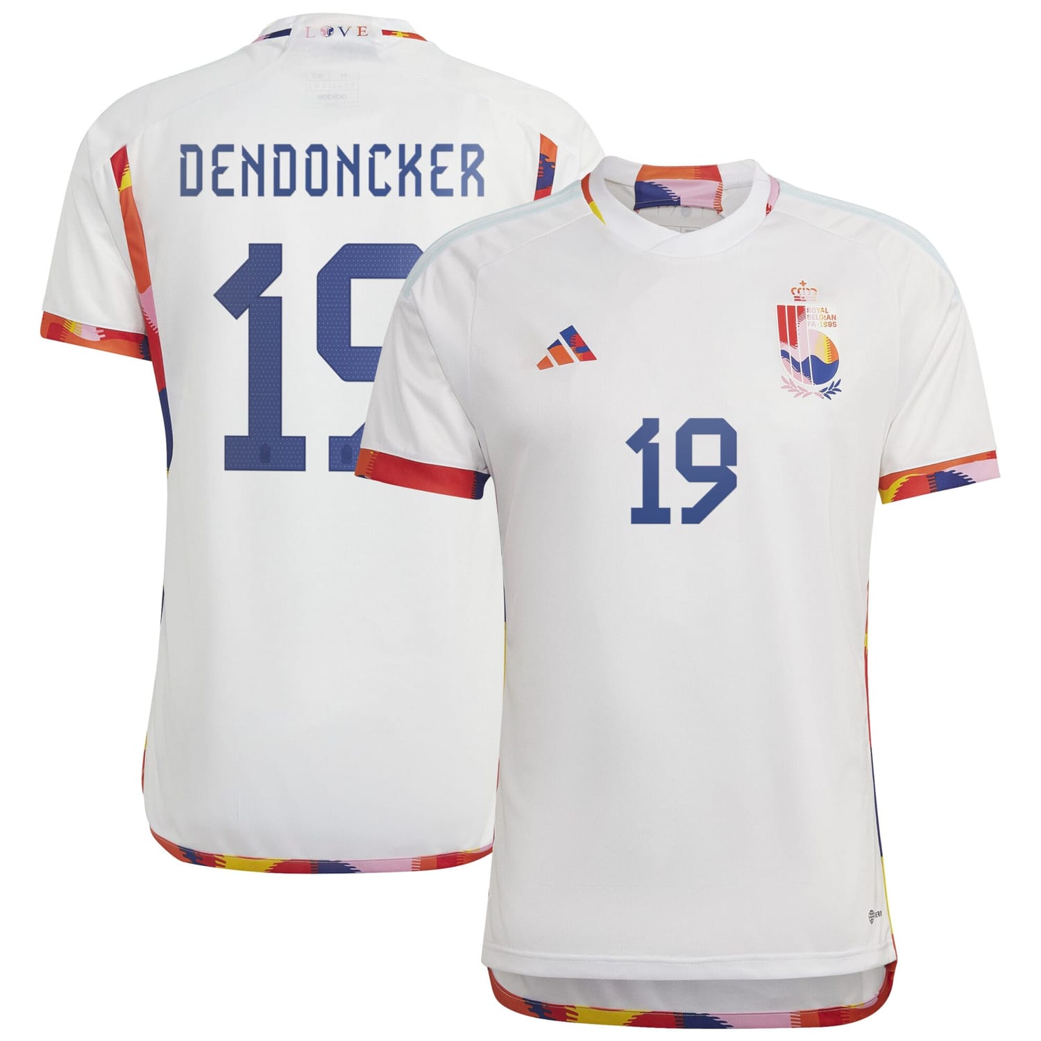Belgium National Team Away Jersey Shirt 2022 player Leander Dendoncker 19 printing for Men