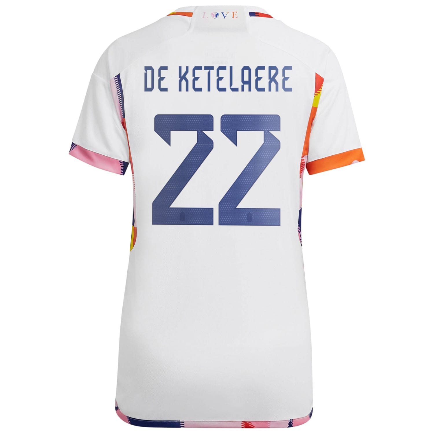 Belgium National Team Away Jersey Shirt 2022 player Charles De Ketelaere 22 printing for Women