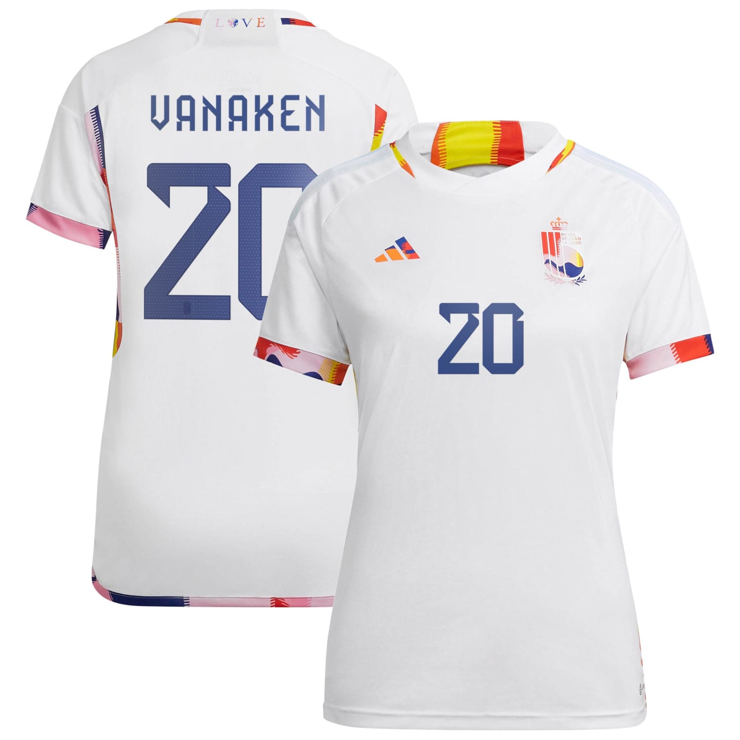 Belgium National Team Away Jersey Shirt 2022 player Hans Vanaken 20 printing for Women