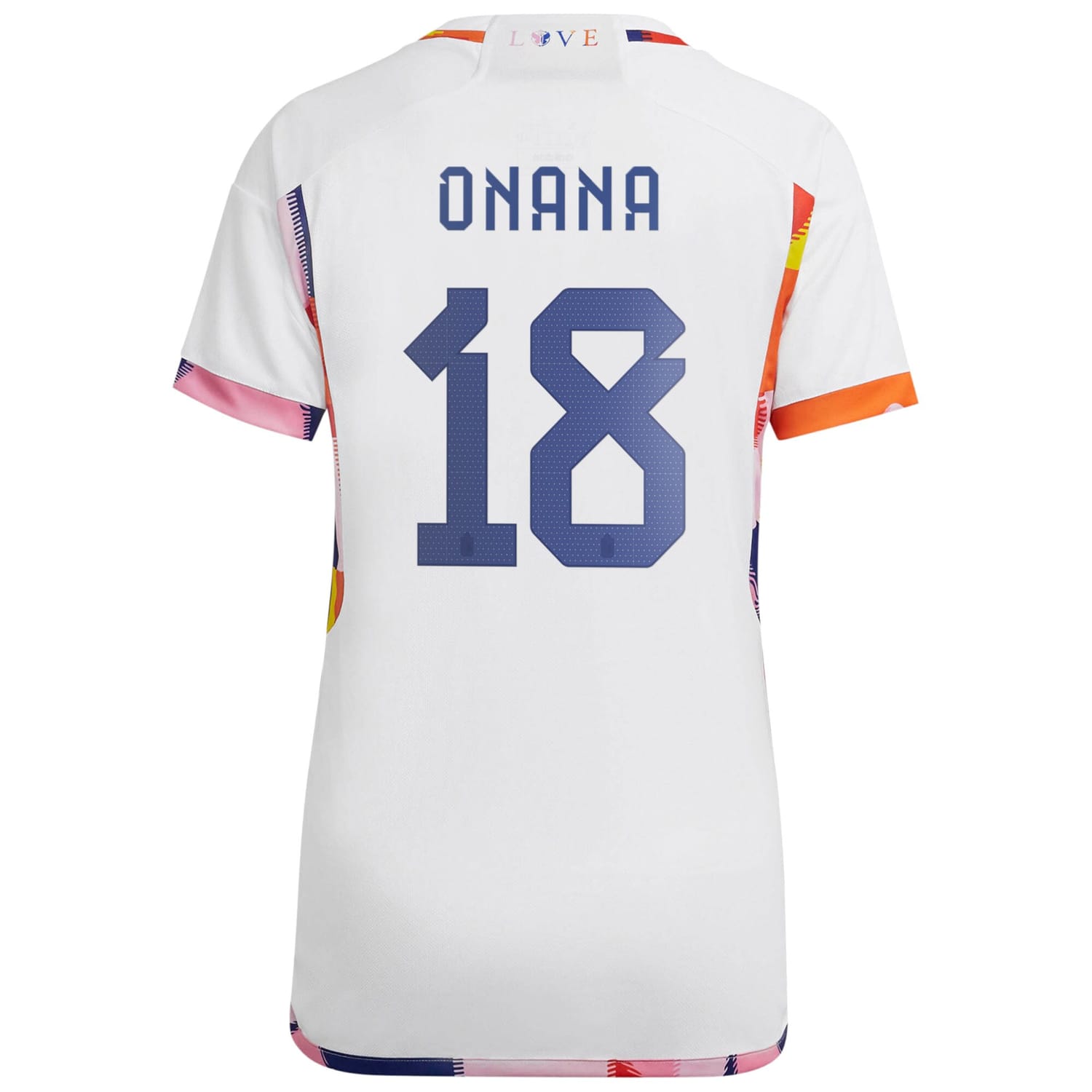 Belgium National Team Away Jersey Shirt 2022 player Amadou Onana 18 printing for Women