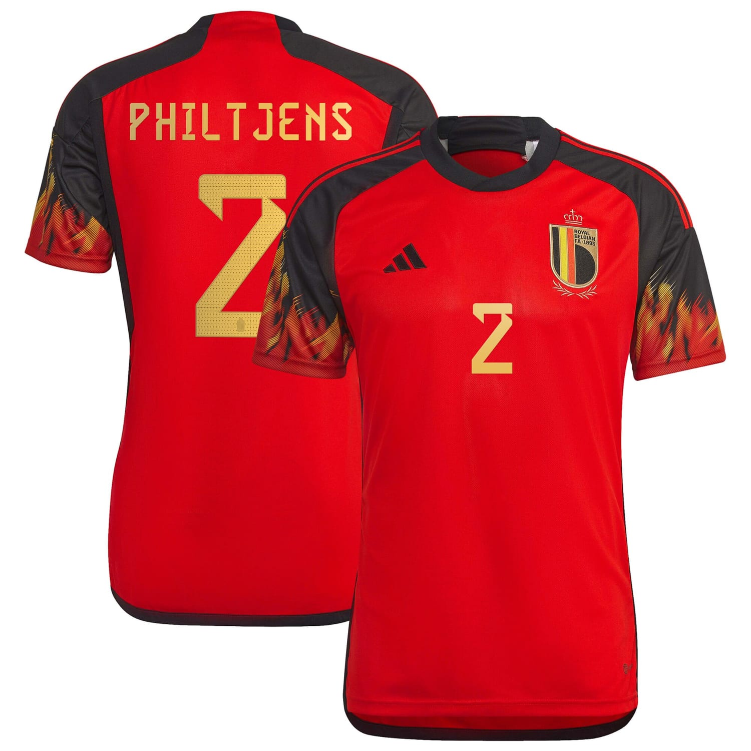 Belgium National Team Home Jersey Shirt 2022 player Davina Philtjens 2 printing for Men