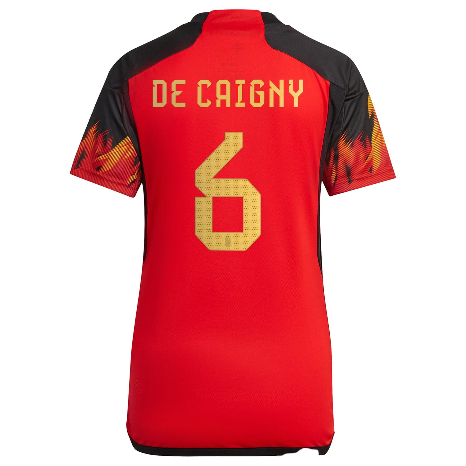 Belgium National Team Home Jersey Shirt 2022 player Tine De Caigny 6 printing for Women