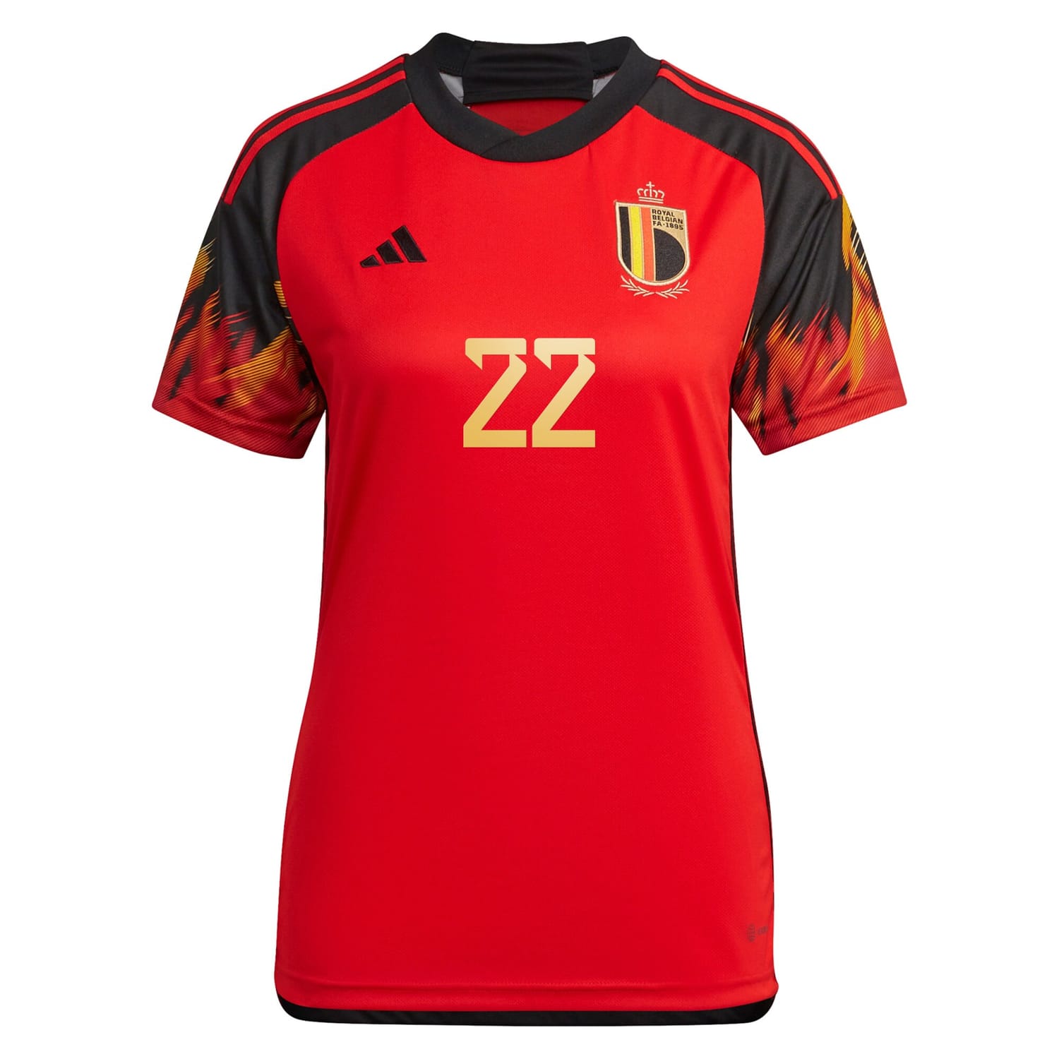 Belgium National Team Home Jersey Shirt 2022 player Laura Deloose 22 printing for Women