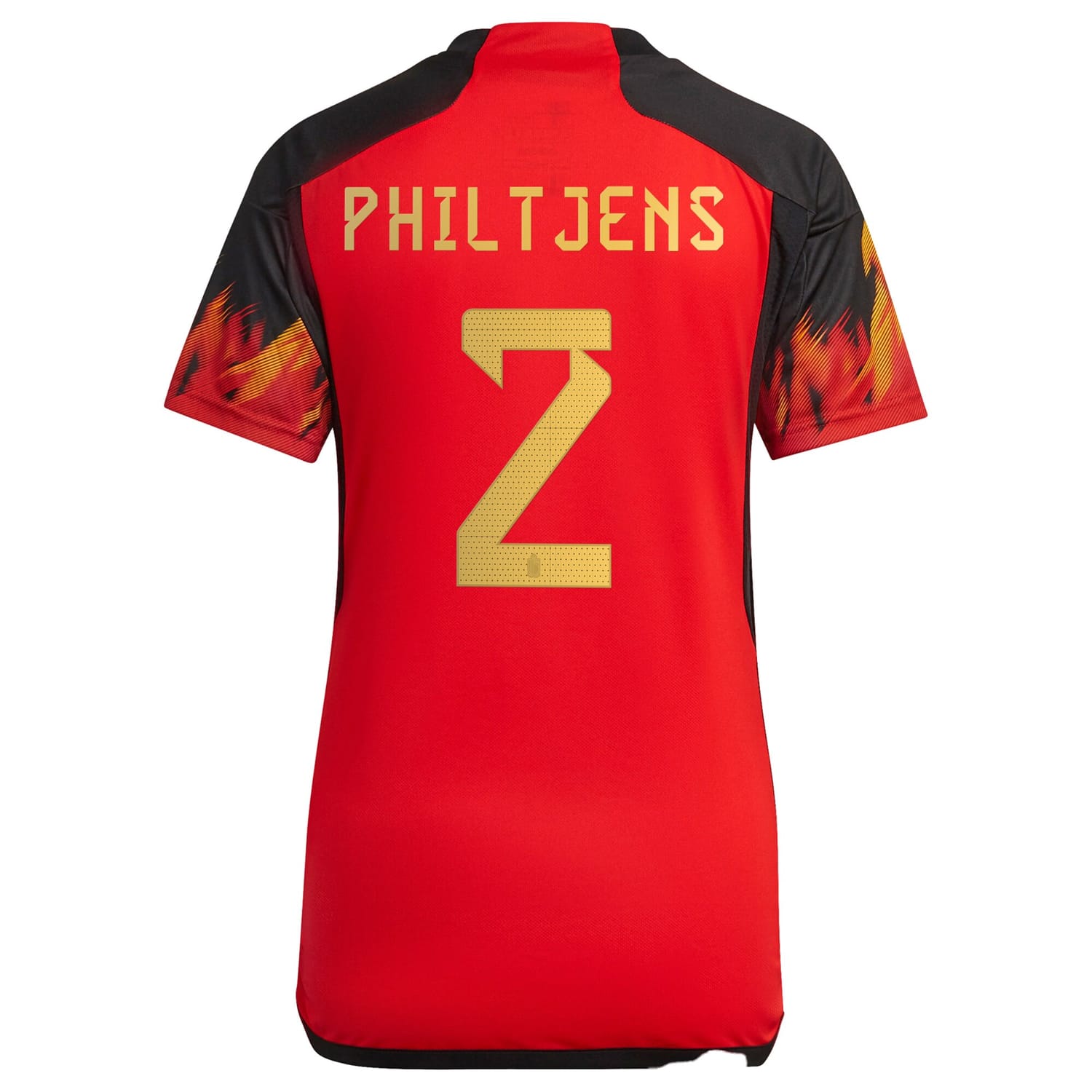Belgium National Team Home Jersey Shirt 2022 player Davina Philtjens 2 printing for Women