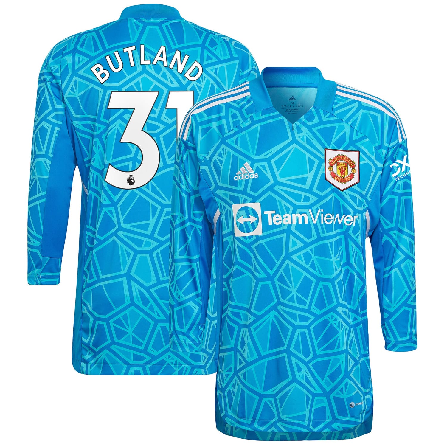 Premier League Manchester United Home Goalkeeper Jersey Shirt Long Sleeve 2022-23 player Jack Butland 31 printing for Men