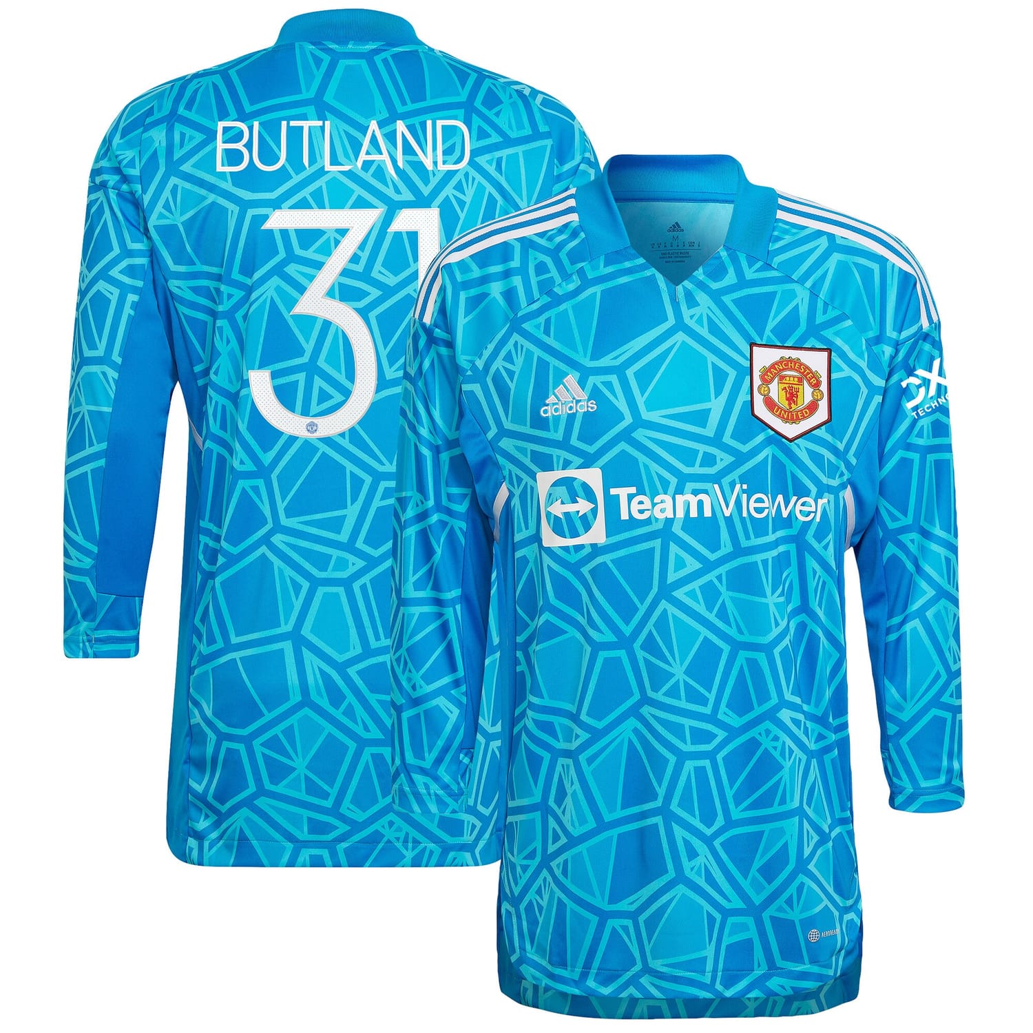 Premier League Manchester United Home Goalkeeper Cup Jersey Shirt Long Sleeve 2022-23 player Jack Butland 31 printing for Men
