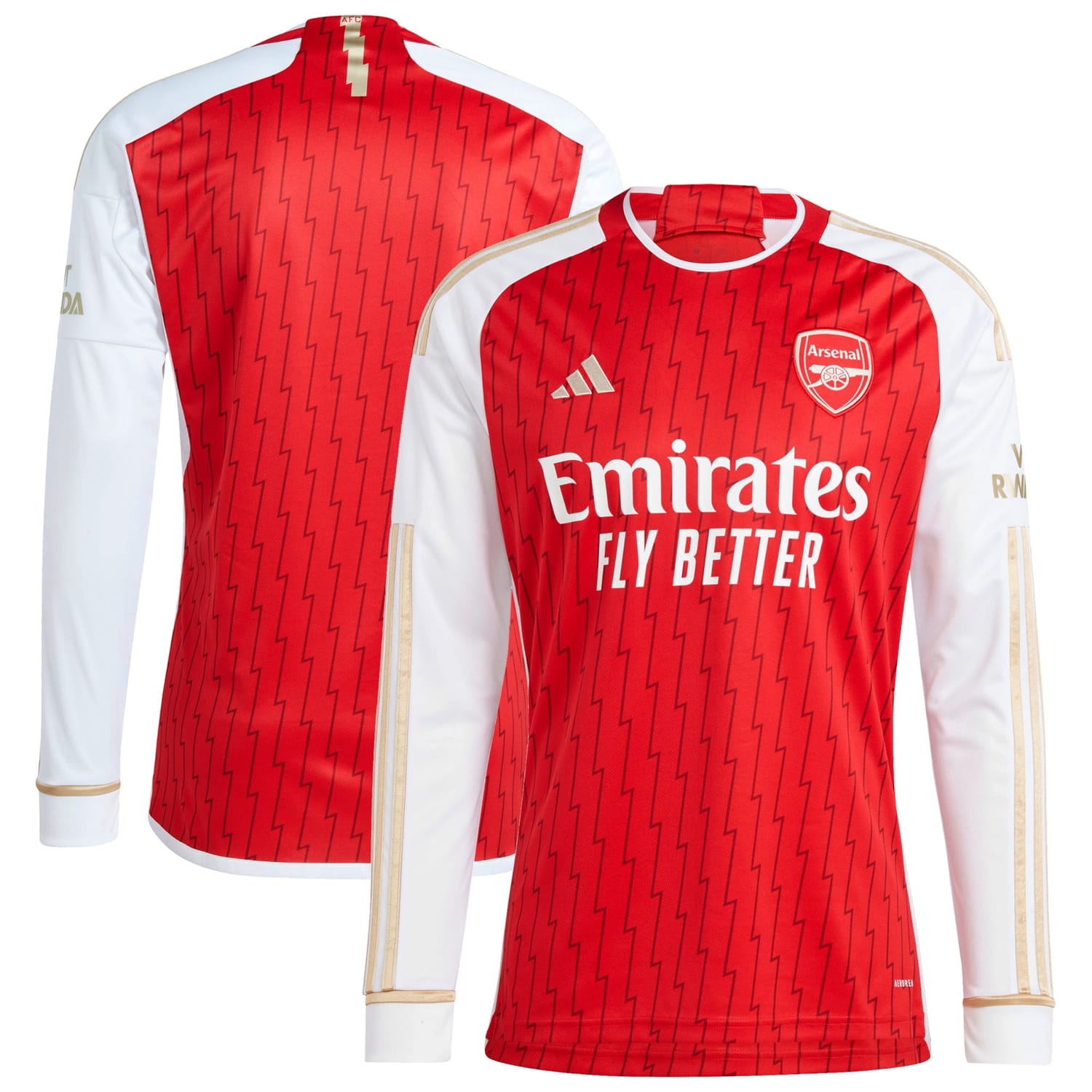 Premier League Arsenal Home Jersey Shirt Long Sleeve 2023-24 for Men